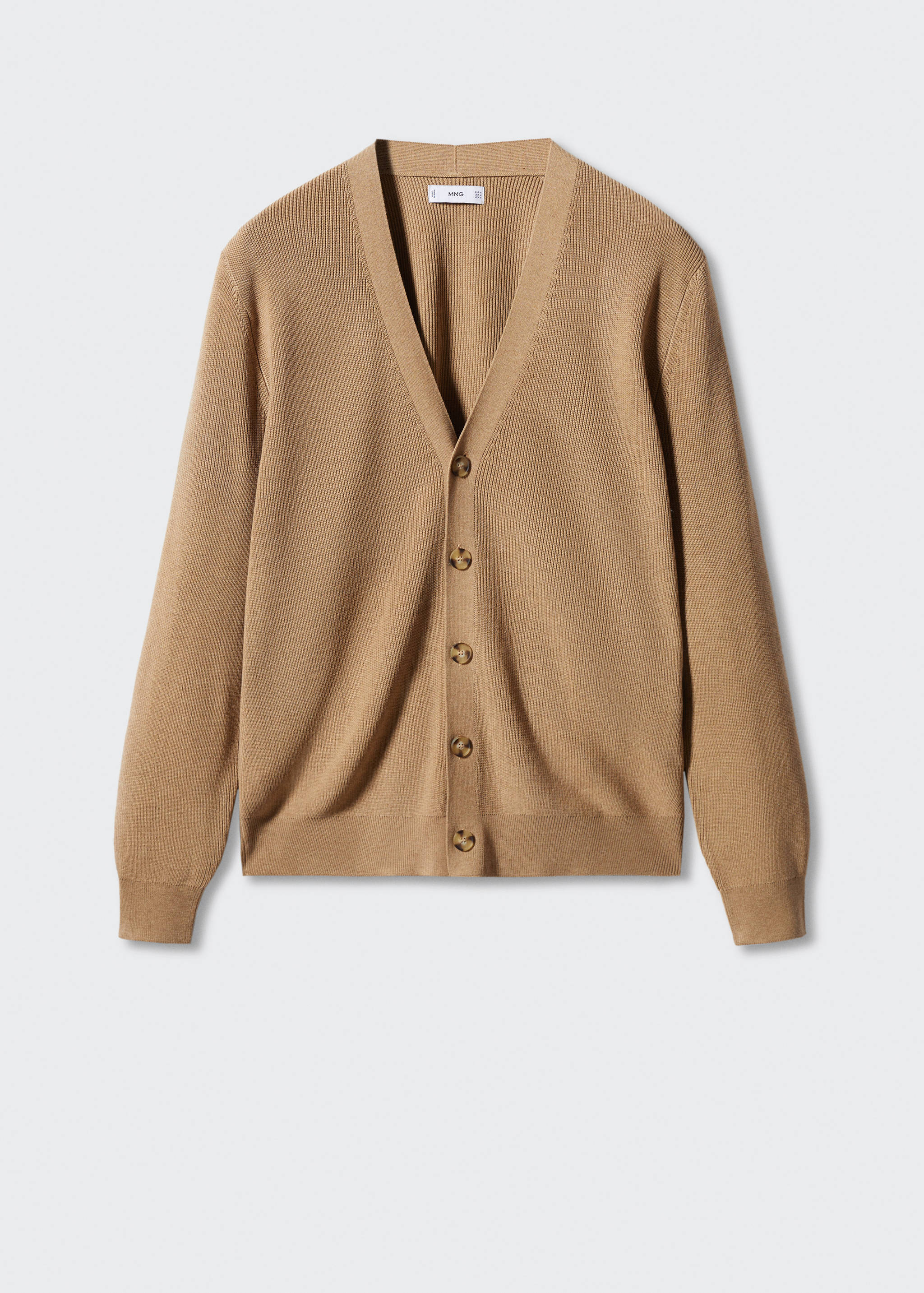 结构棉质开衫 - null