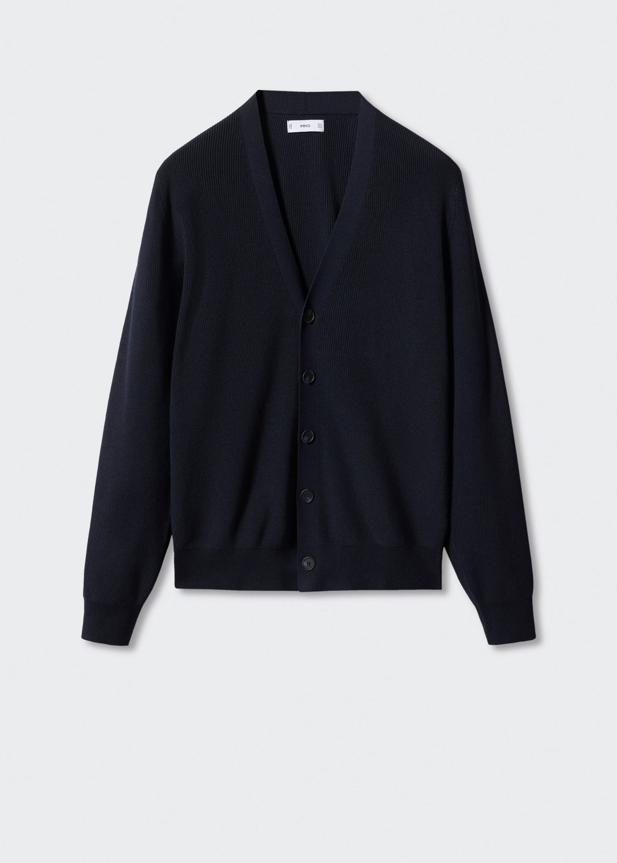 结构棉质开衫 - null