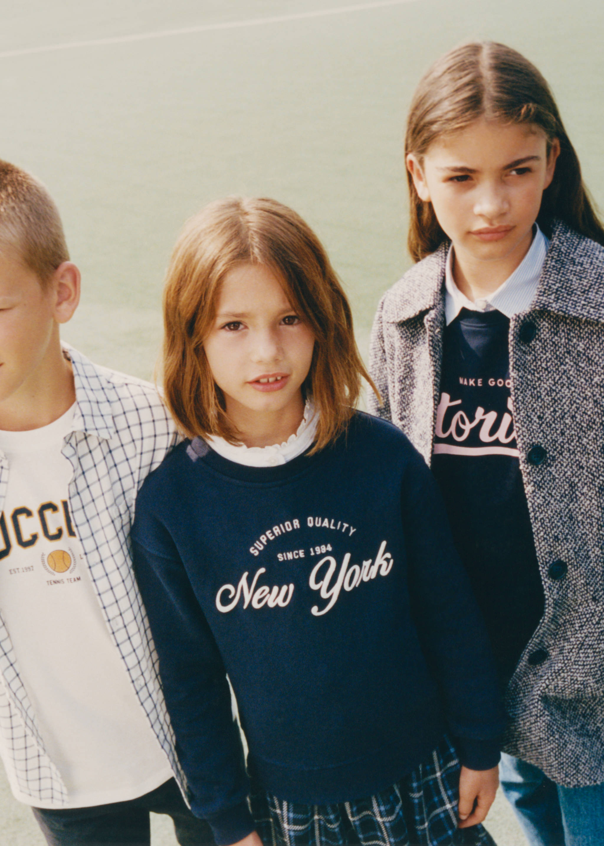 Checked skirt sweatshirt dress - General plane