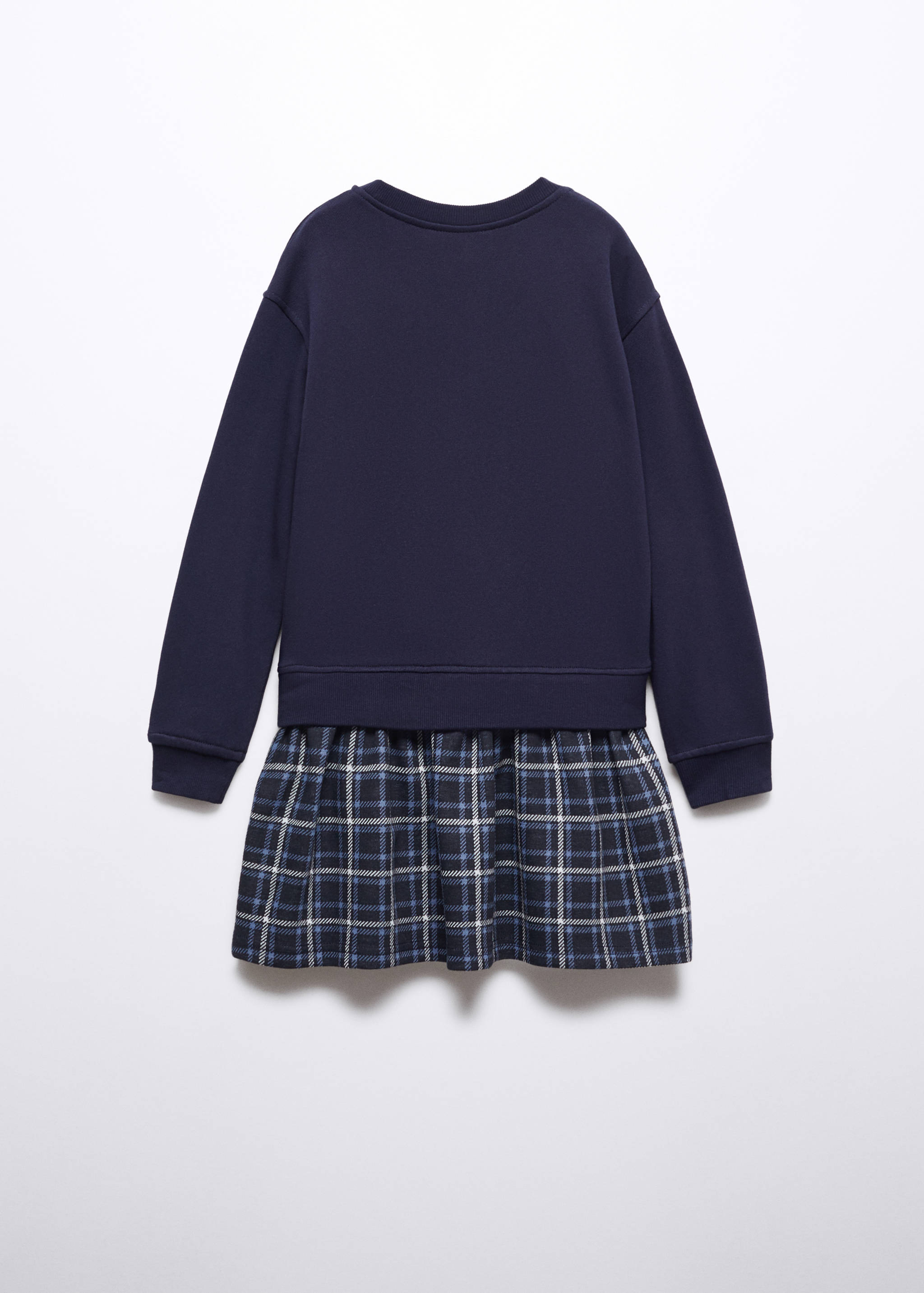 Checked skirt sweatshirt dress - Reverse of the article