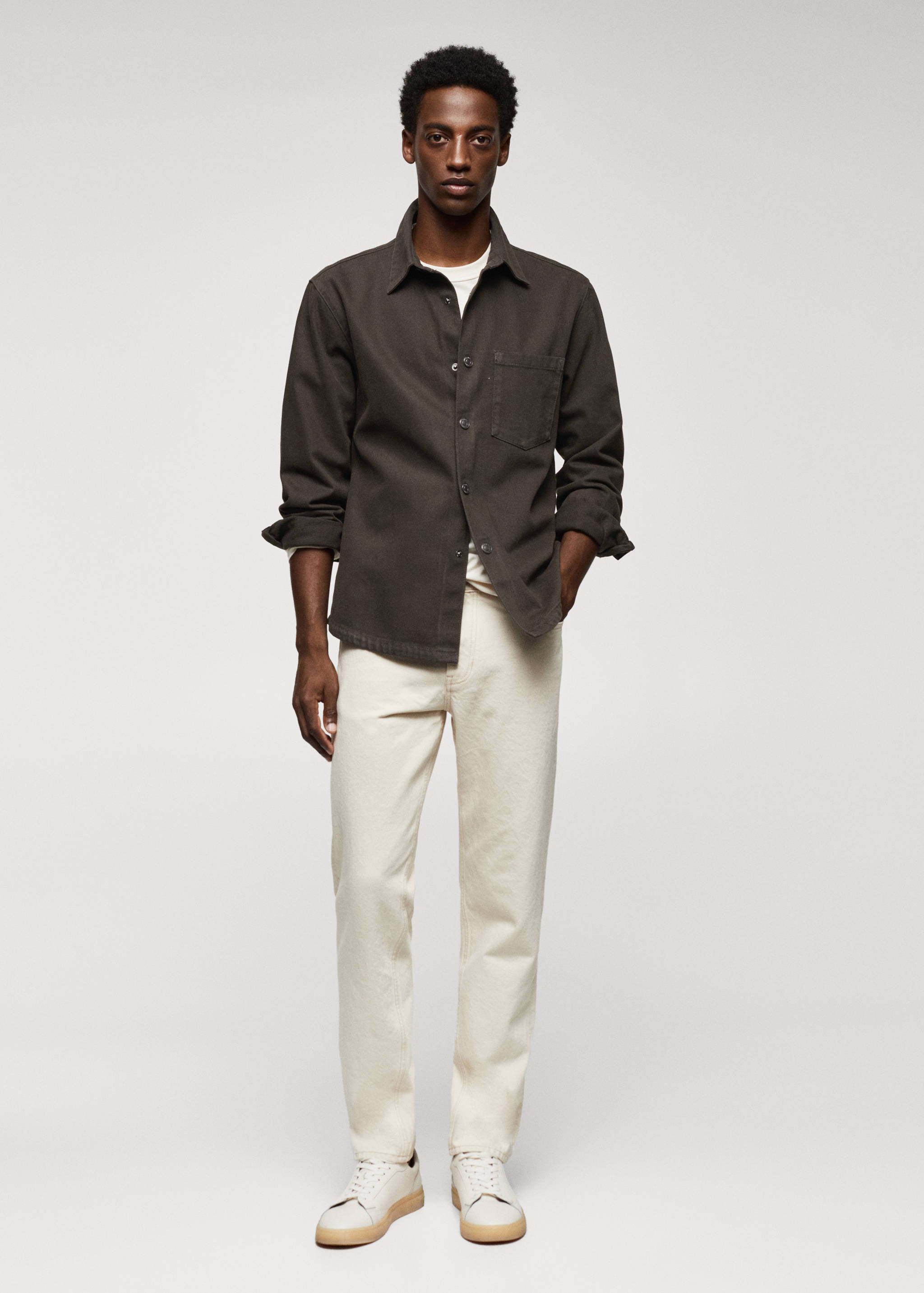 Pocket denim overshirt - General plane