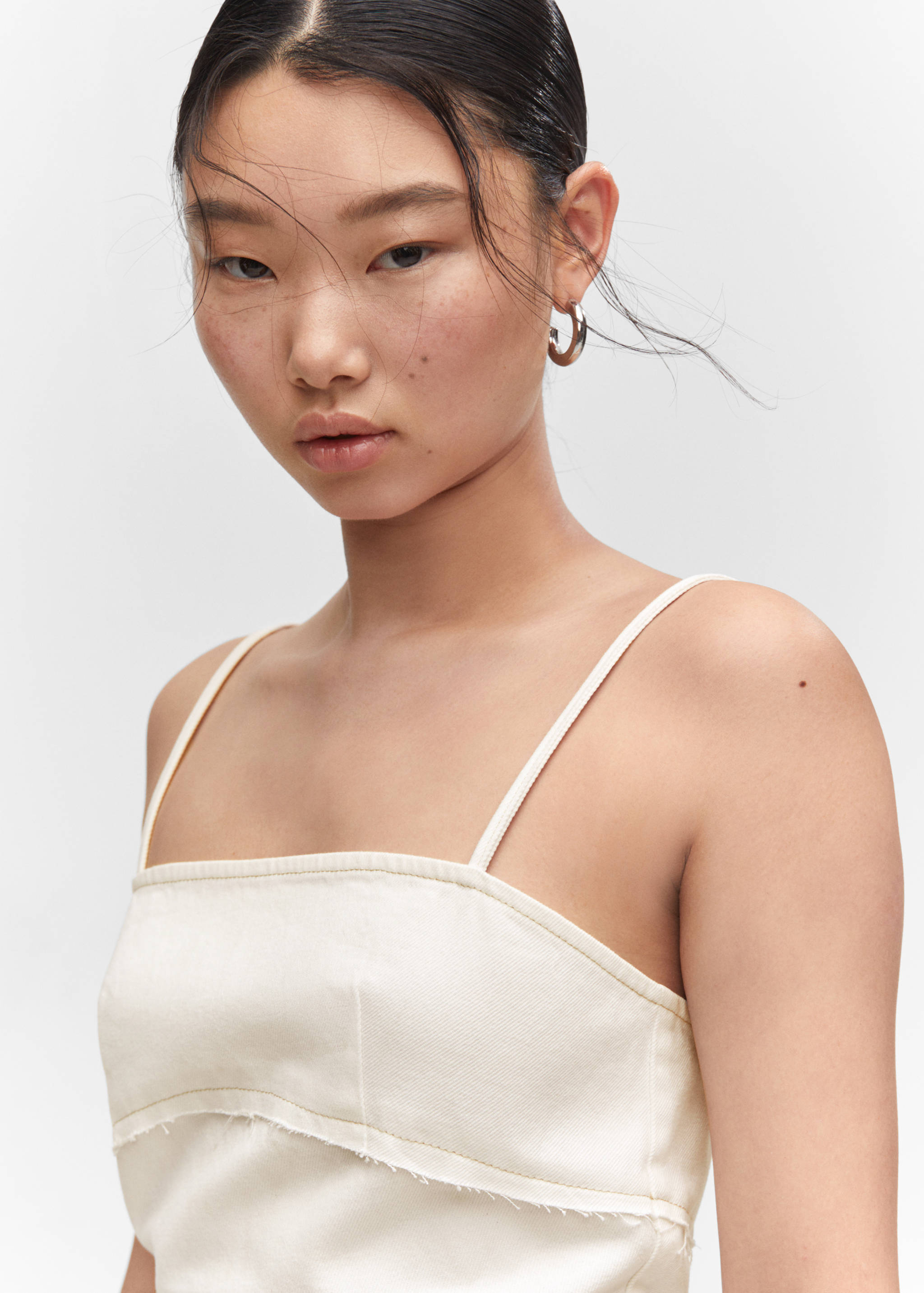 Denim dress with seam detail - Details of the article 1