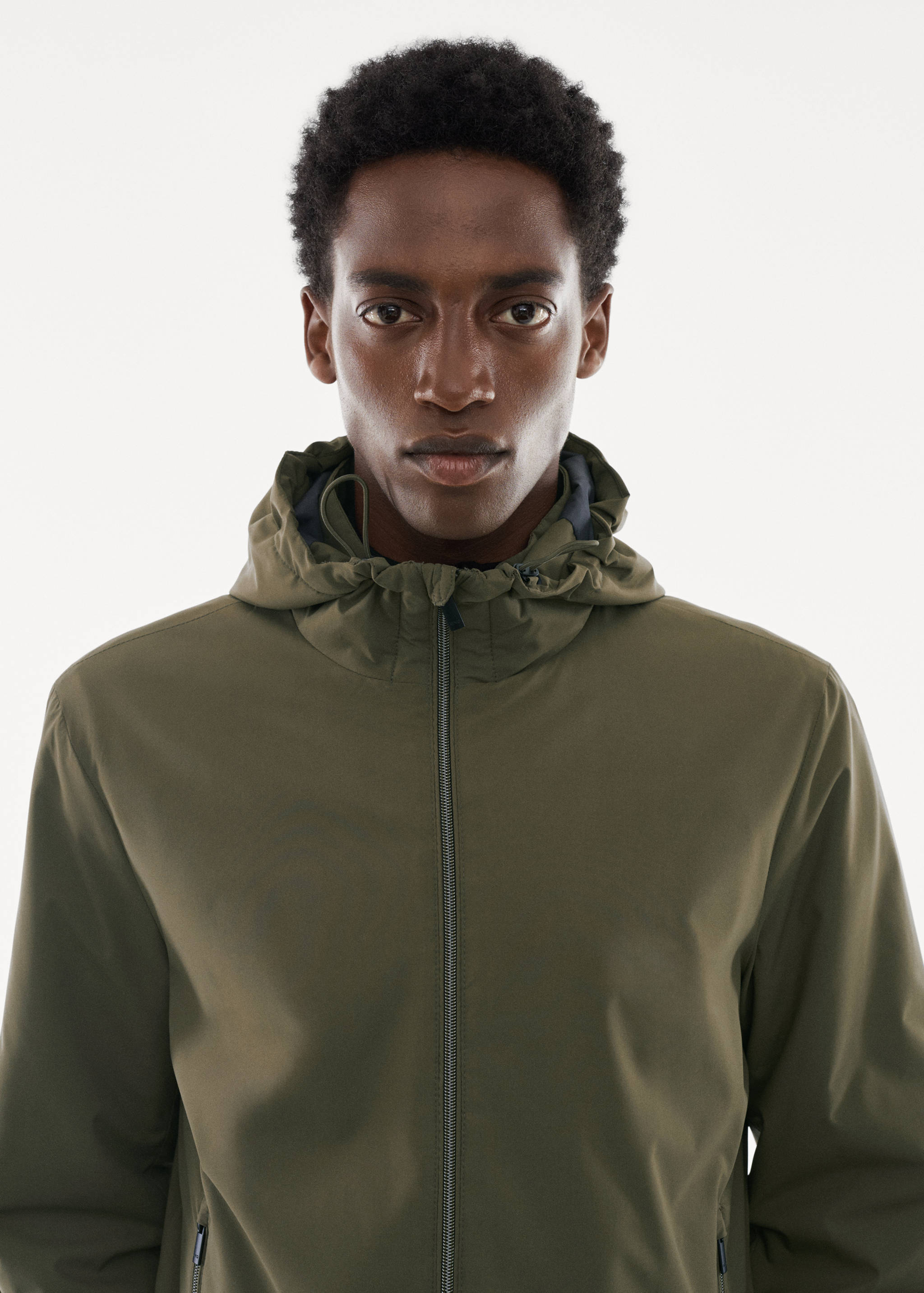 Water-repellent hooded quilted jacket - Details of the article 1