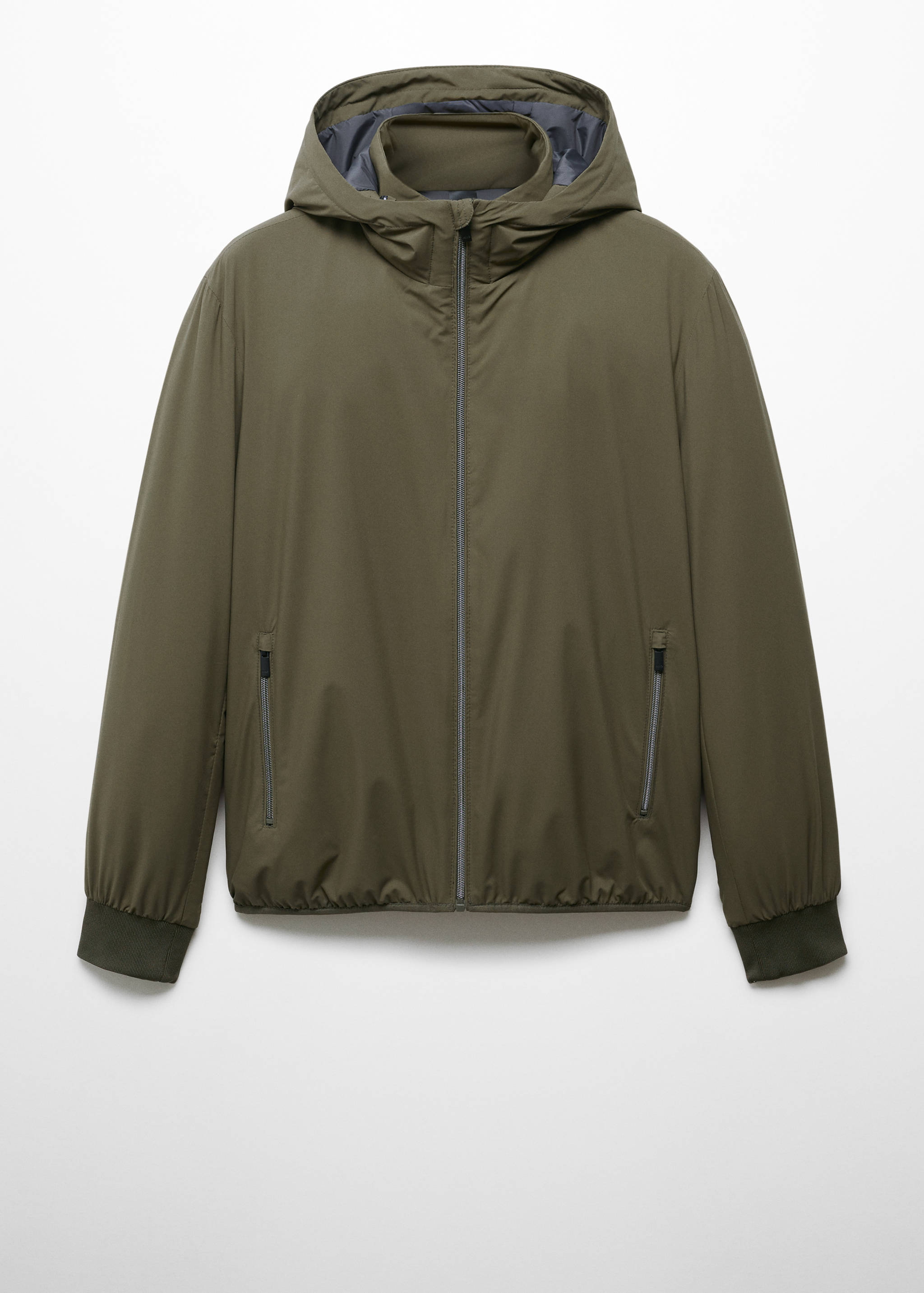 Water-repellent hooded quilted jacket - Article without model