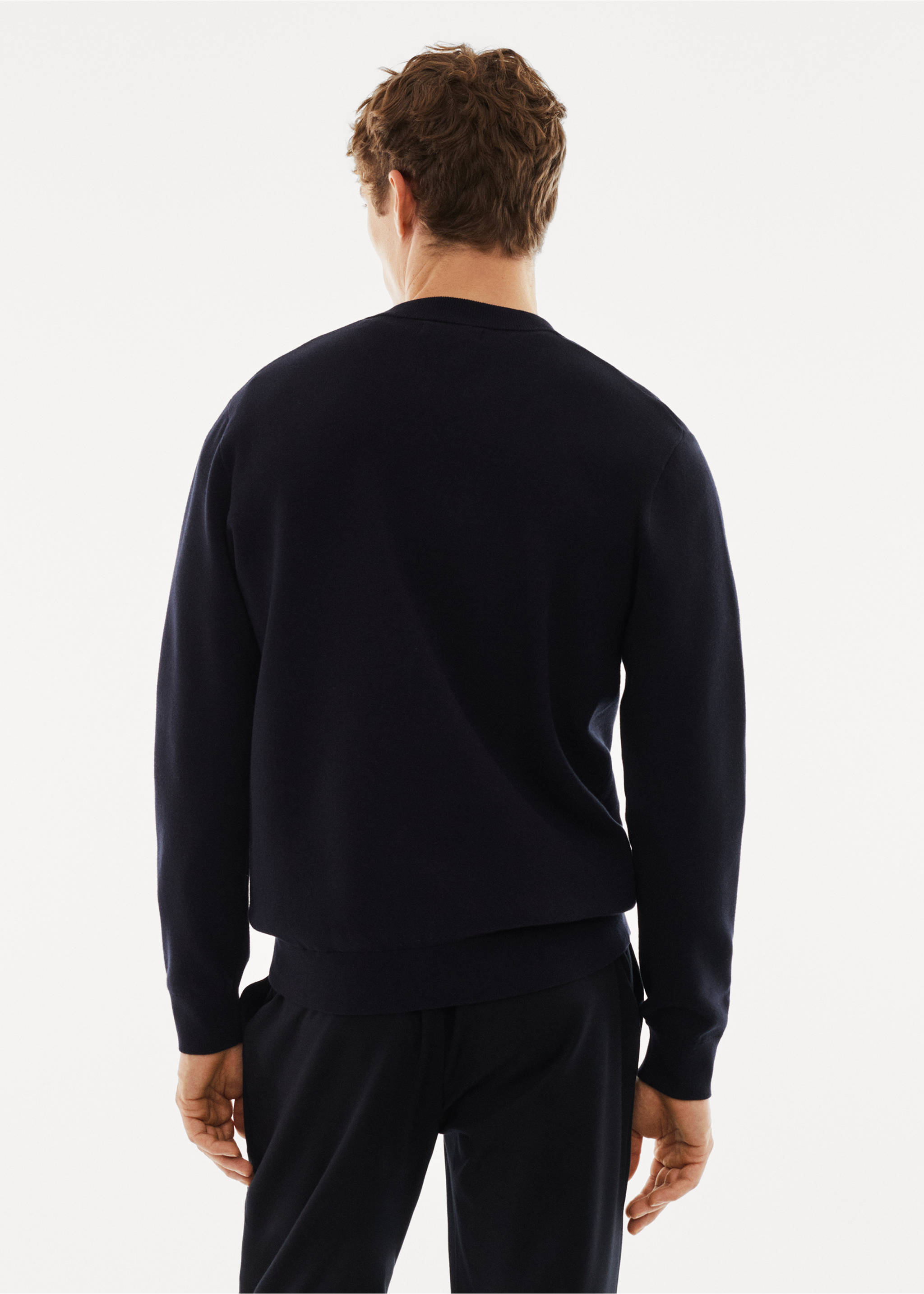 Cardigan thermorégulateur fermeture Éclair - Verso de l’article, Bleu nuit. Ref: 57064761-00.