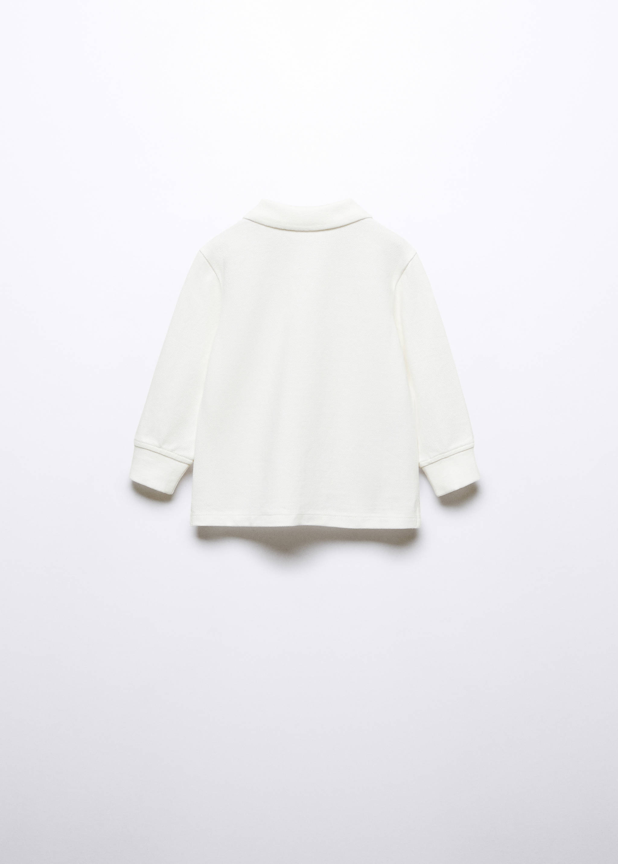 Long sleeves cotton polo - Reverse of the article