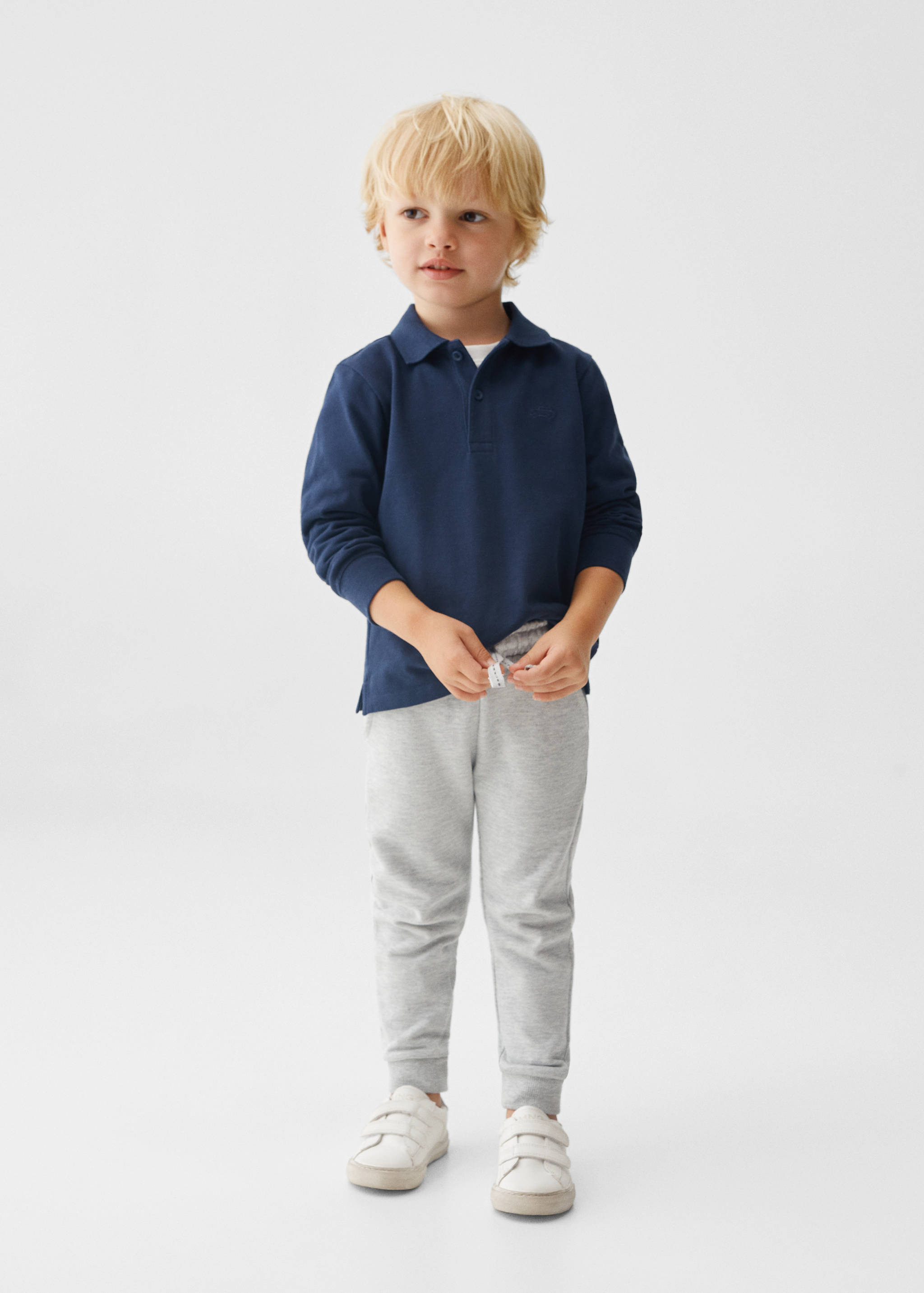 Long sleeves cotton polo - General plane