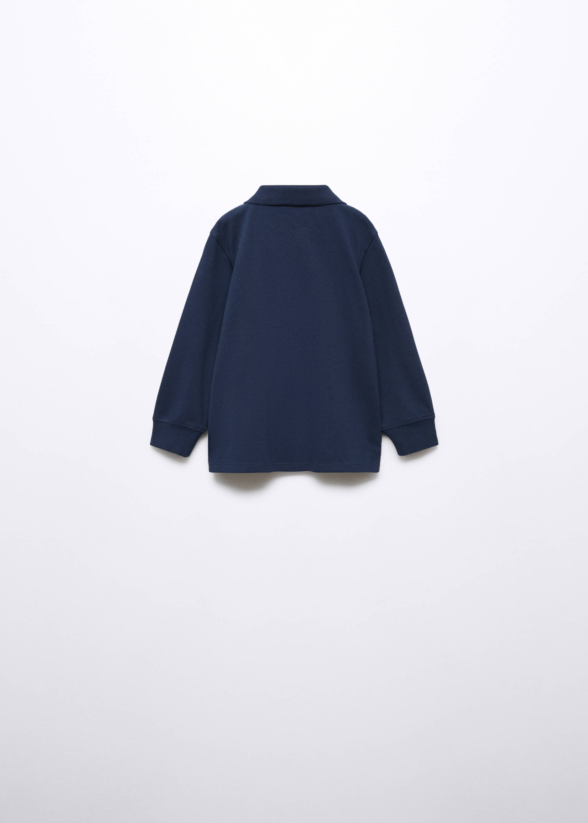 Long sleeves cotton polo - Reverse of the article