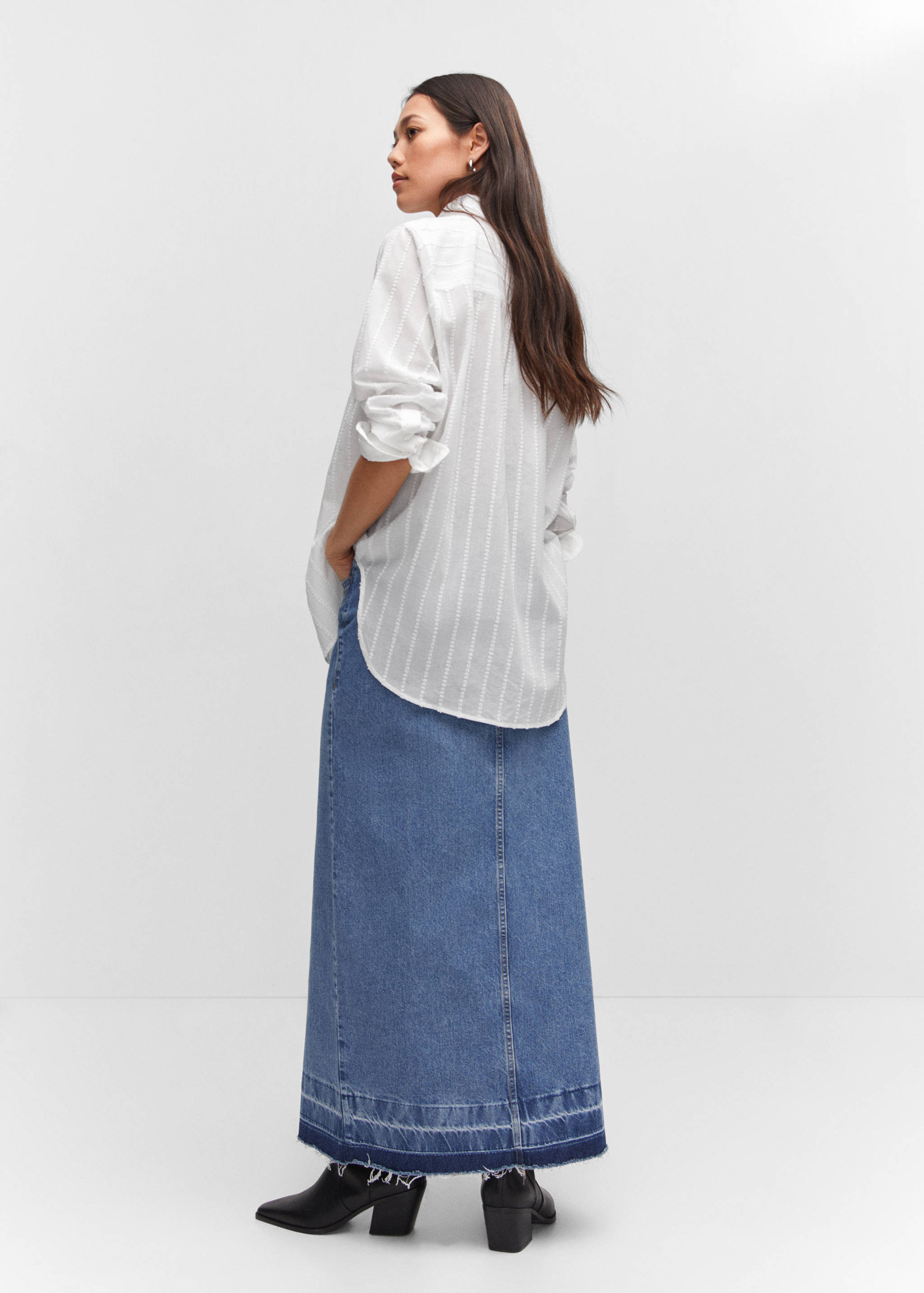 Хлопковая рубашка с вышивкой - Обратная сторона изделия