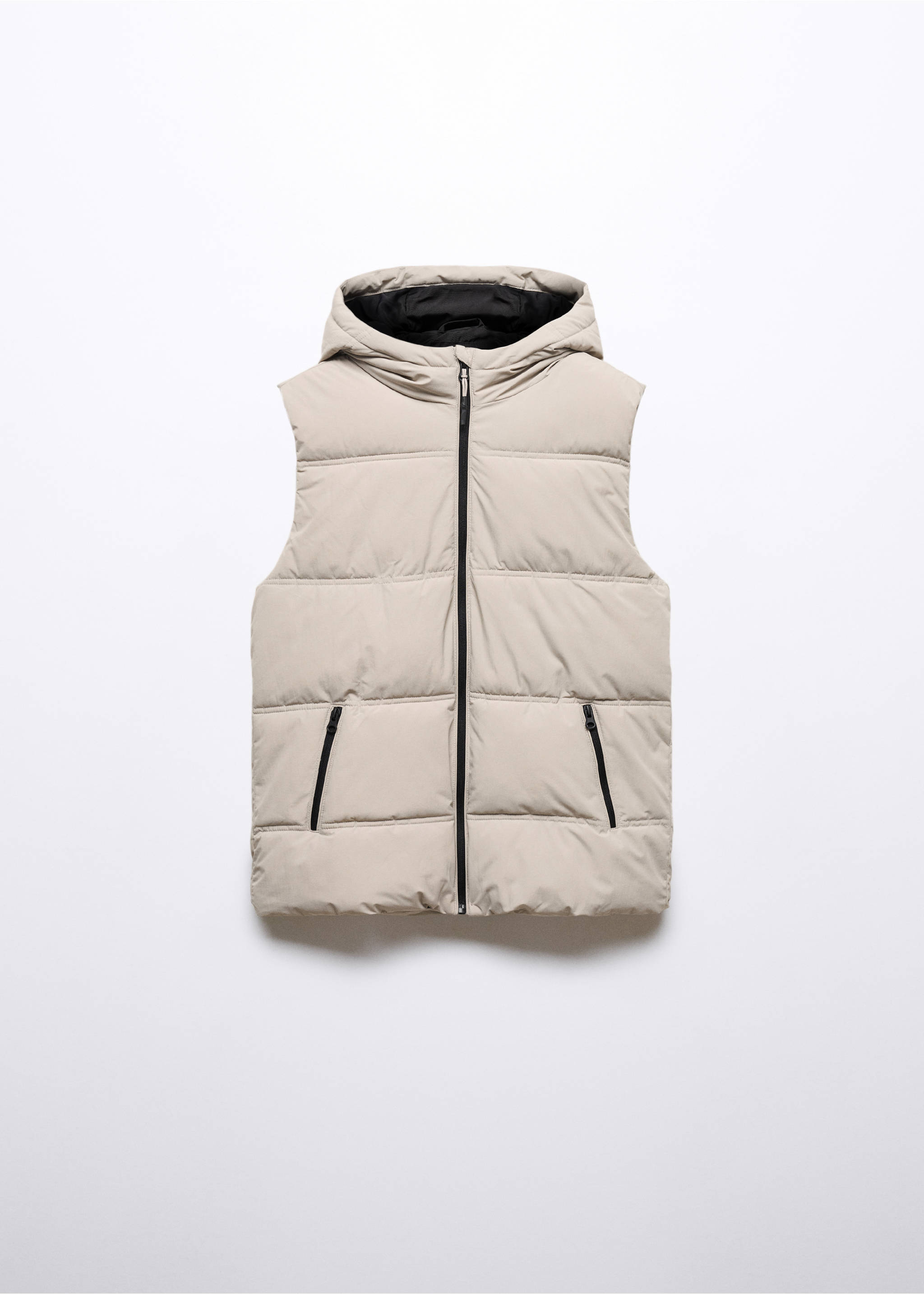 Quilted gilet - Article without model, Ice Grey. Ref: 57065133-00.