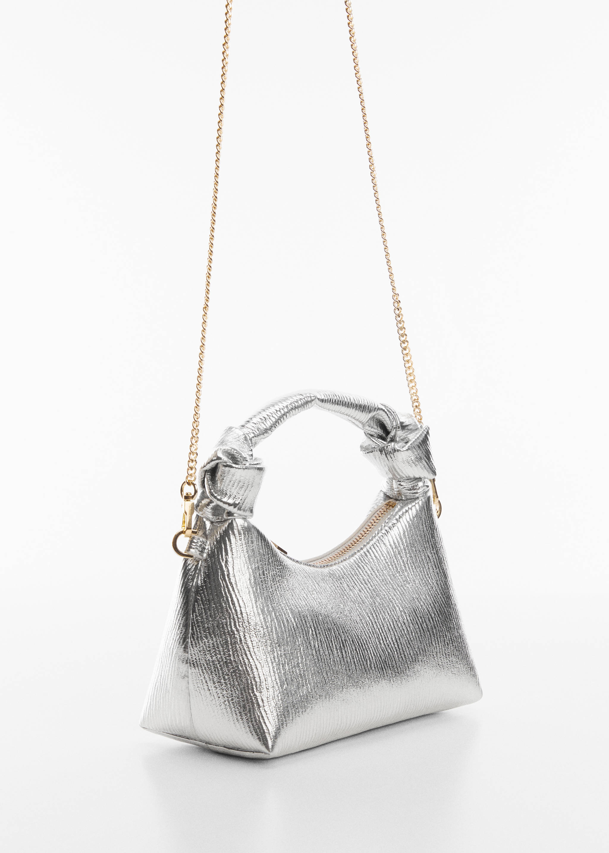 Textured knot handle bag - Medium plane