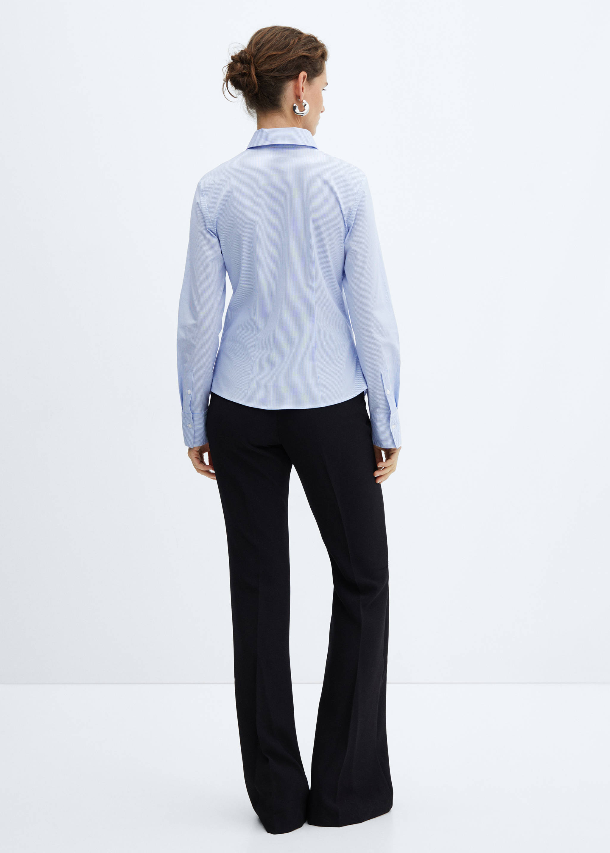 Приталенная рубашка из хлопка - Обратная сторона изделия