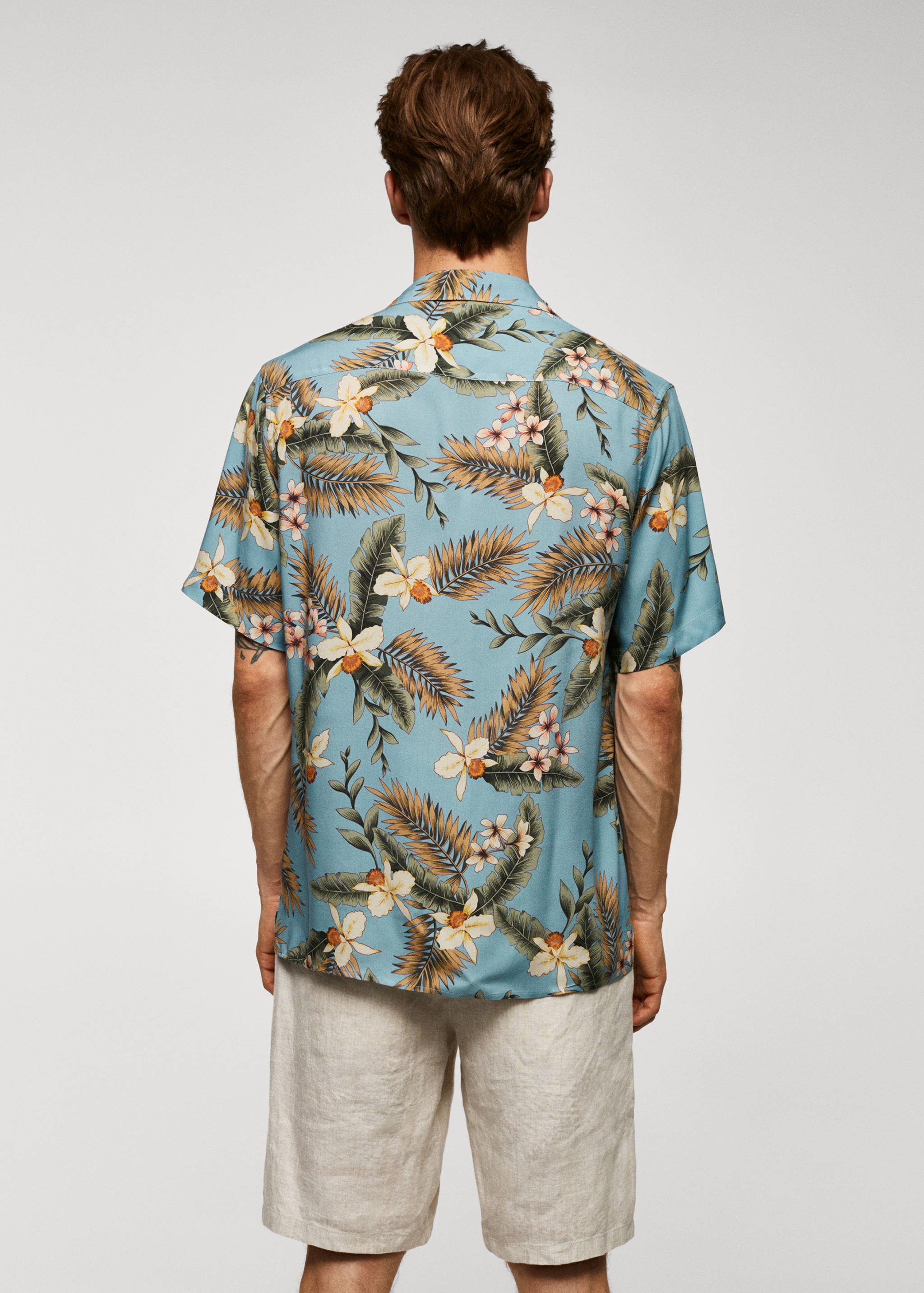 Regular-fit Hawaiian-print shirt - Reverse of the article