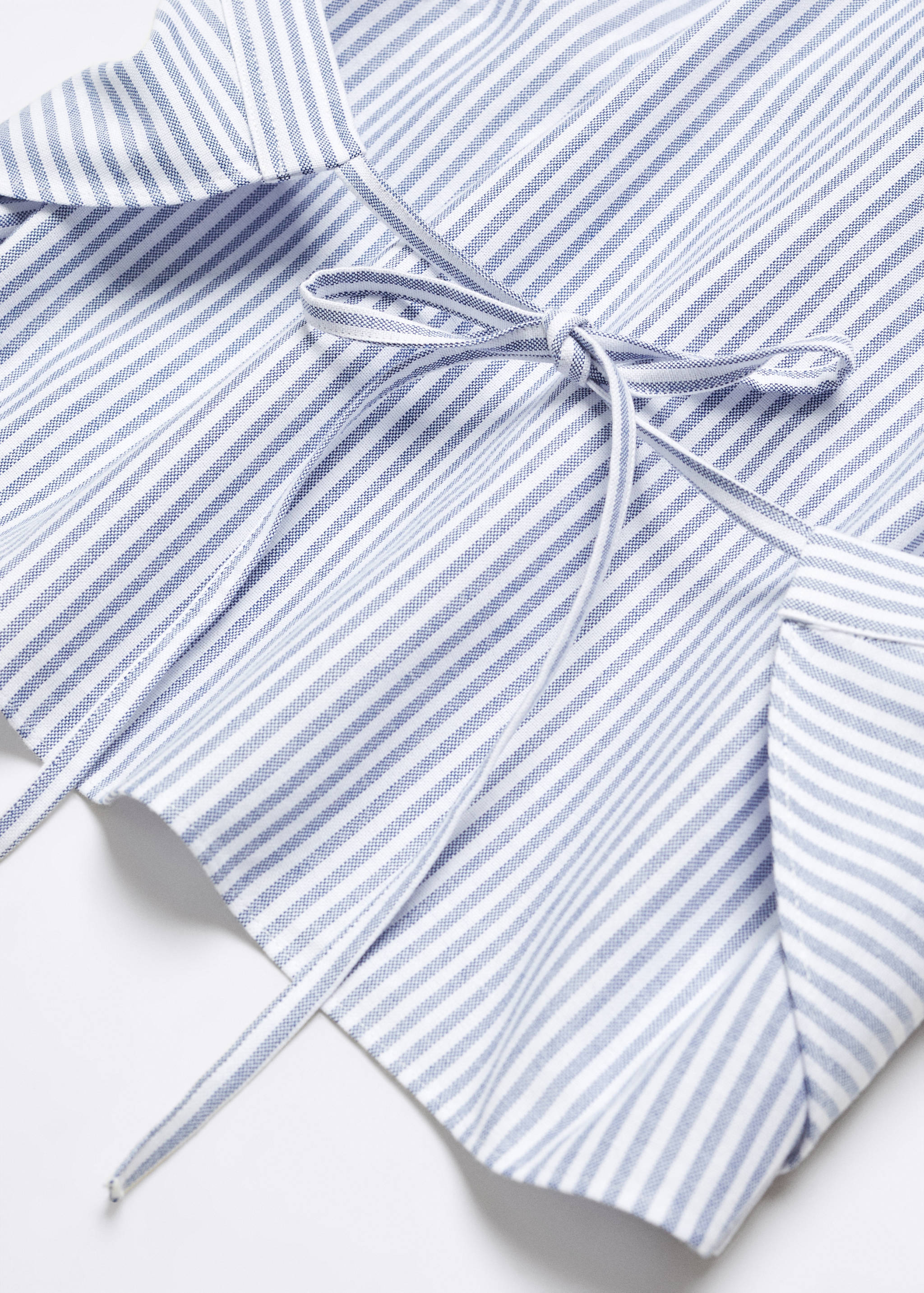 Striped cotton wrap blouse - Details of the article 8
