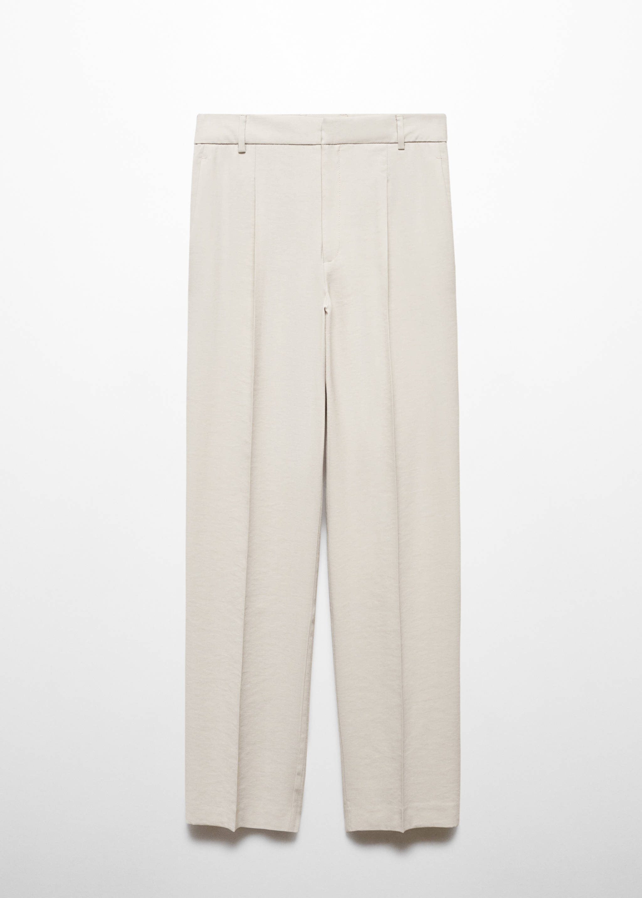 Straight-fit pleated trousers - Article without model