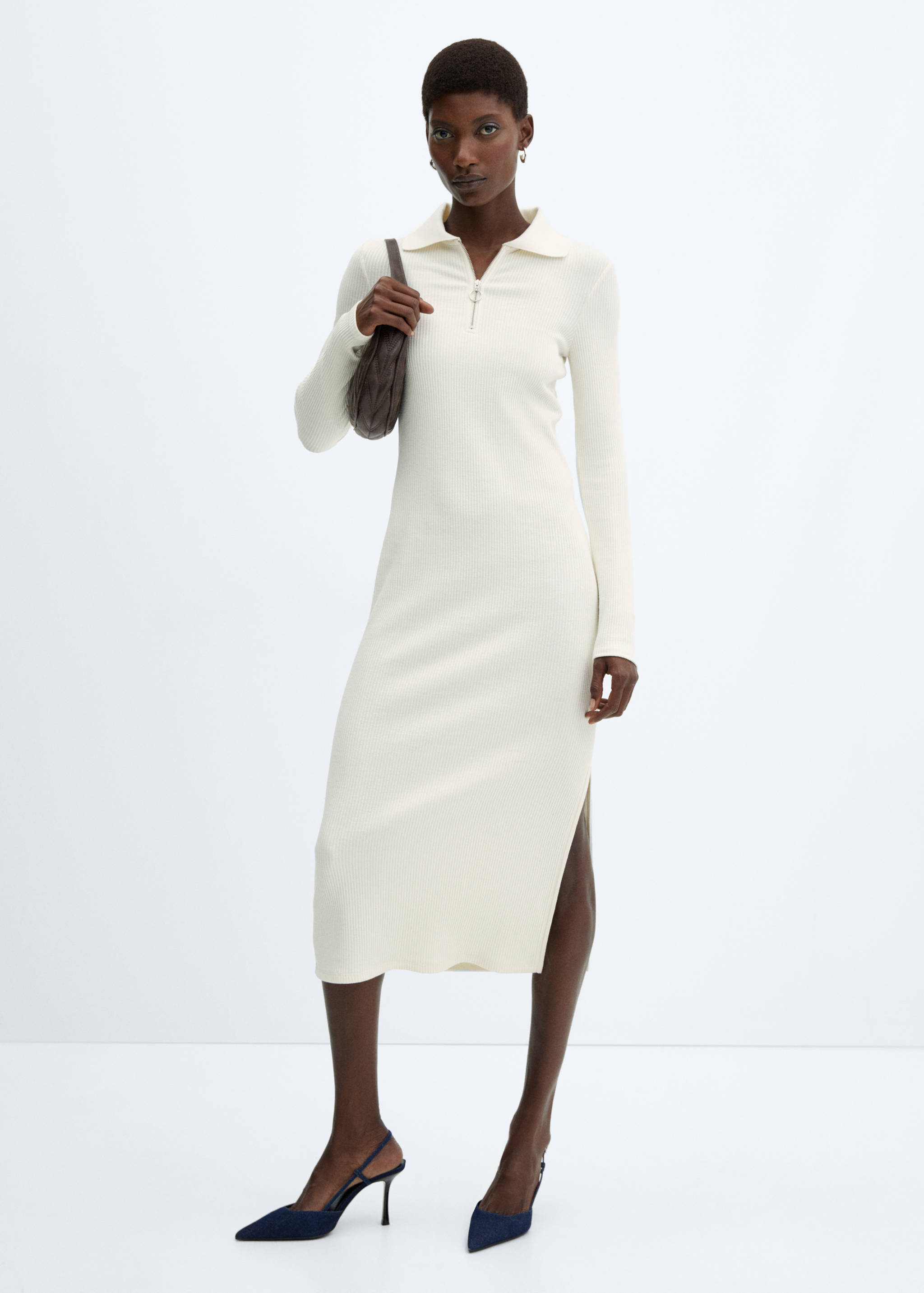 Zipped neckline dress - General plane