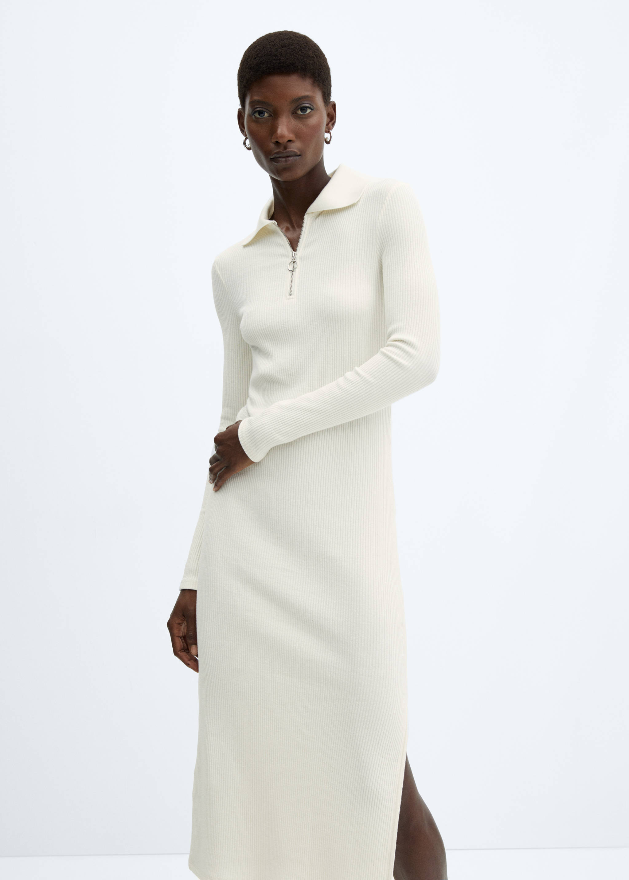 Zipped neckline dress - Medium plane