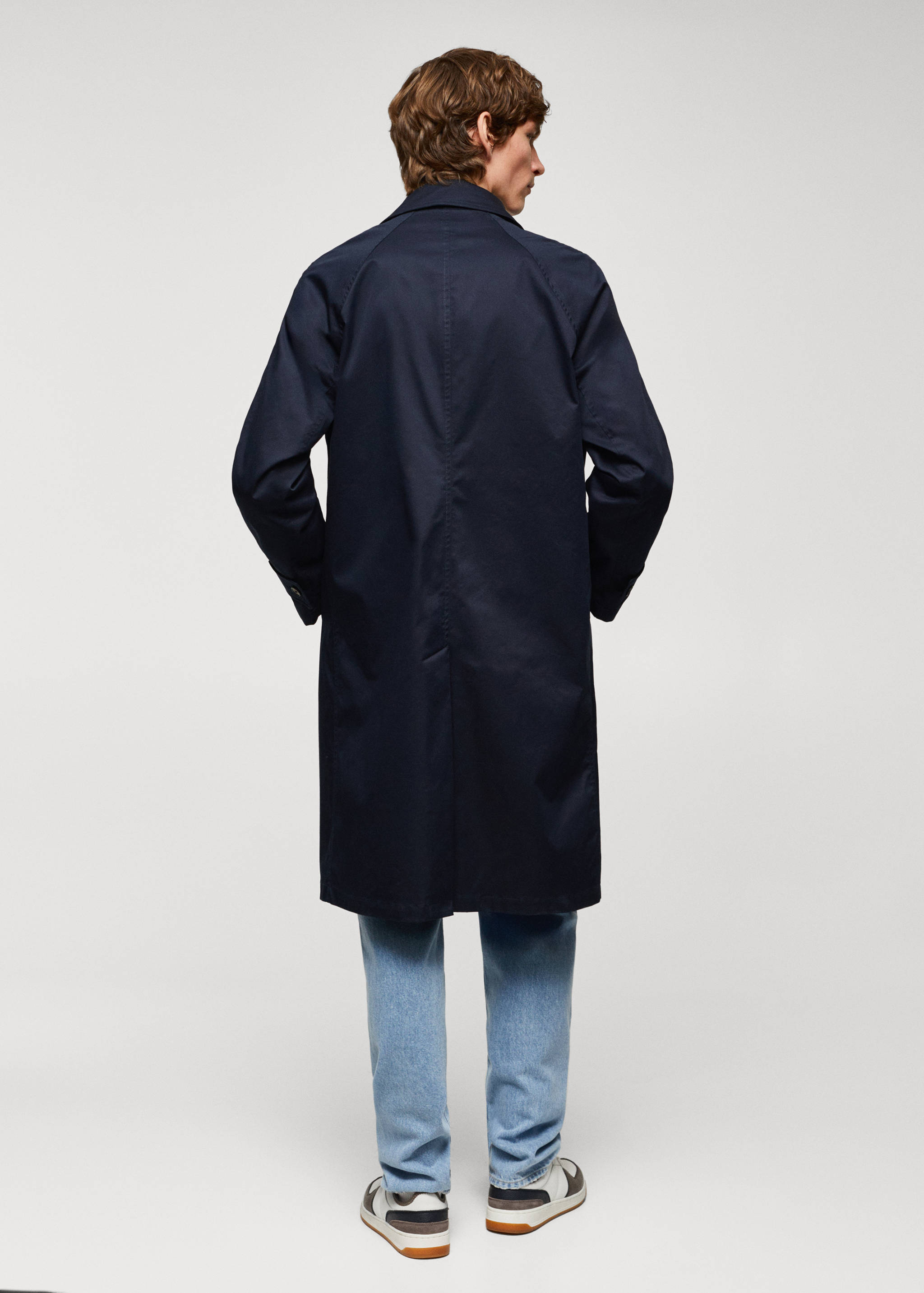 Relaxed-fit cotton trench coat - Reverse of the article