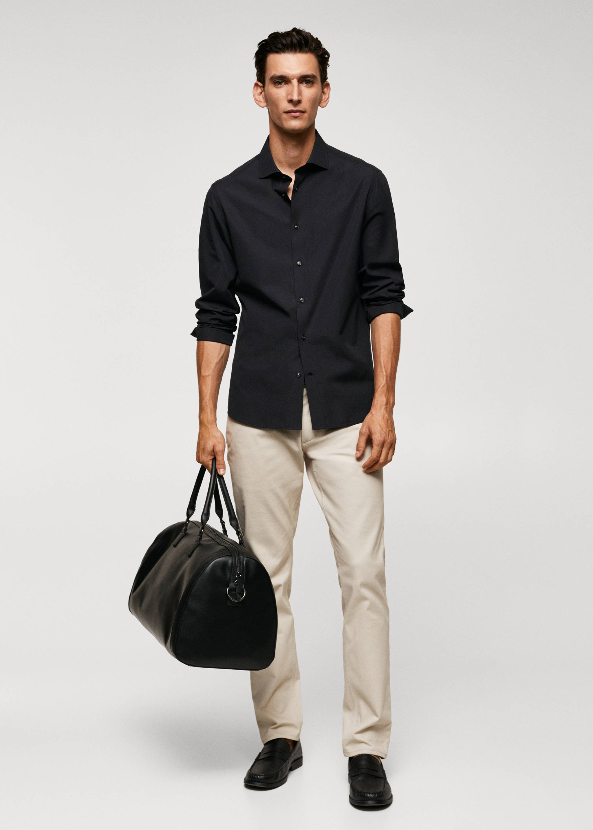 Рубашка slim fit 100% хлопок - Общий план