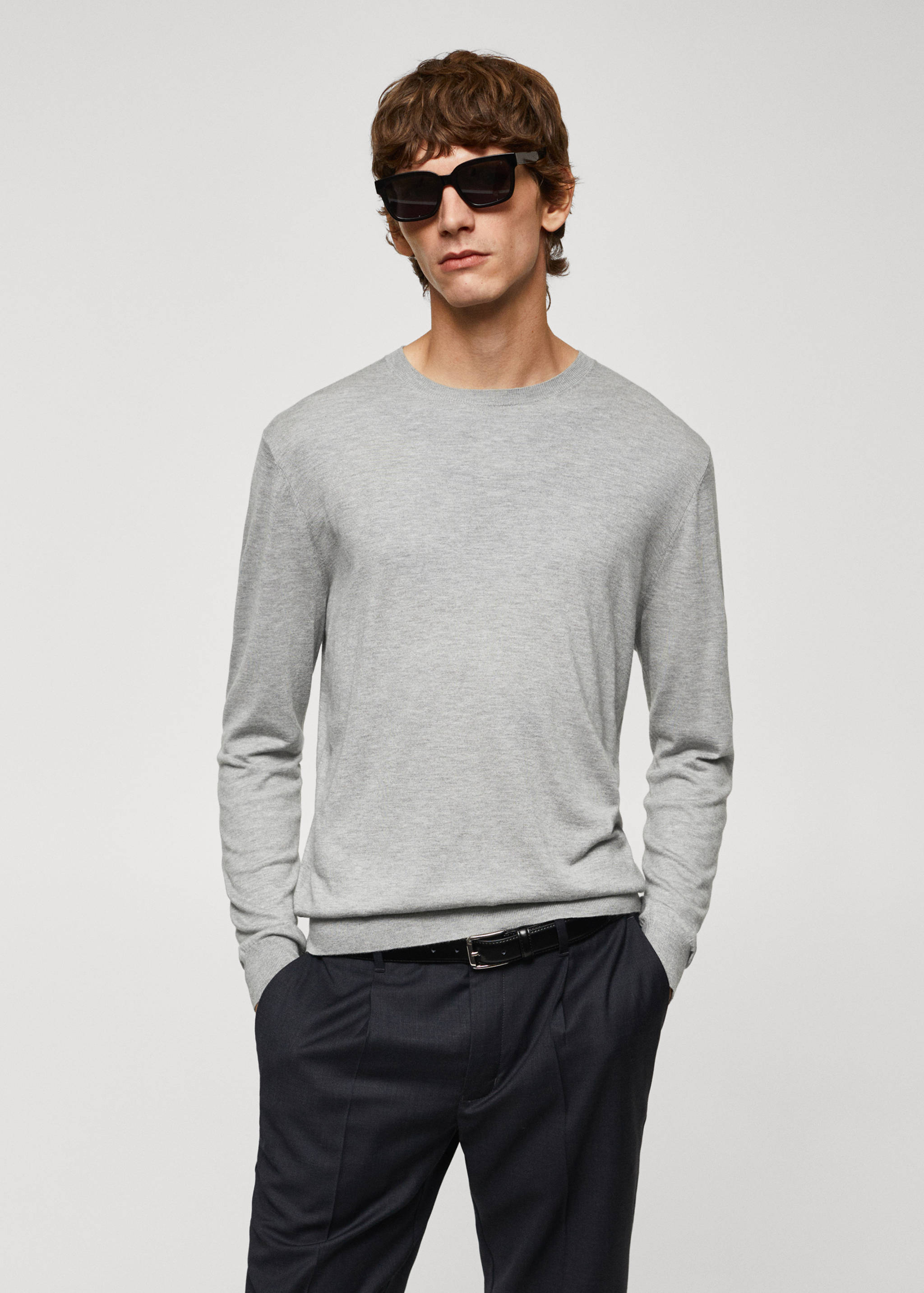 Fine modal-silk sweater - Medium plane
