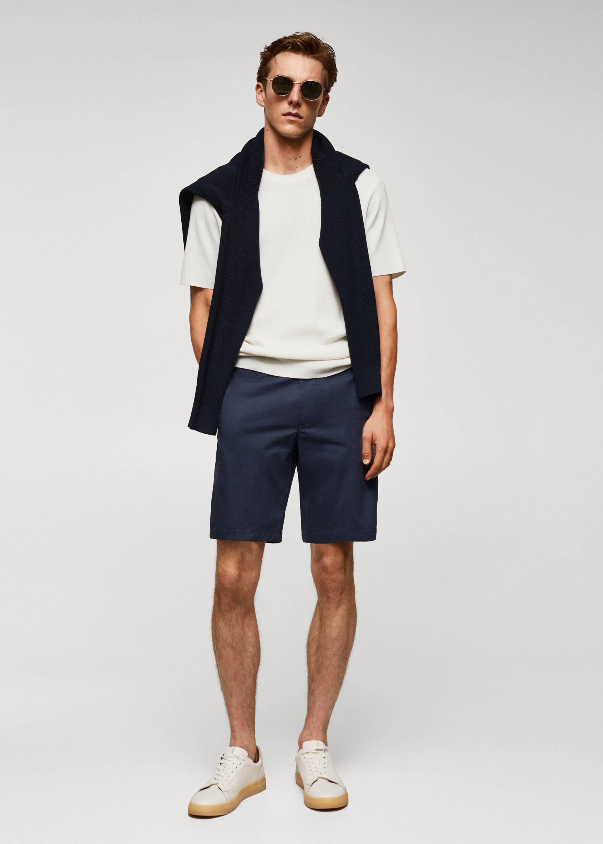 Bermuda slim-fit chino coton - Plan général