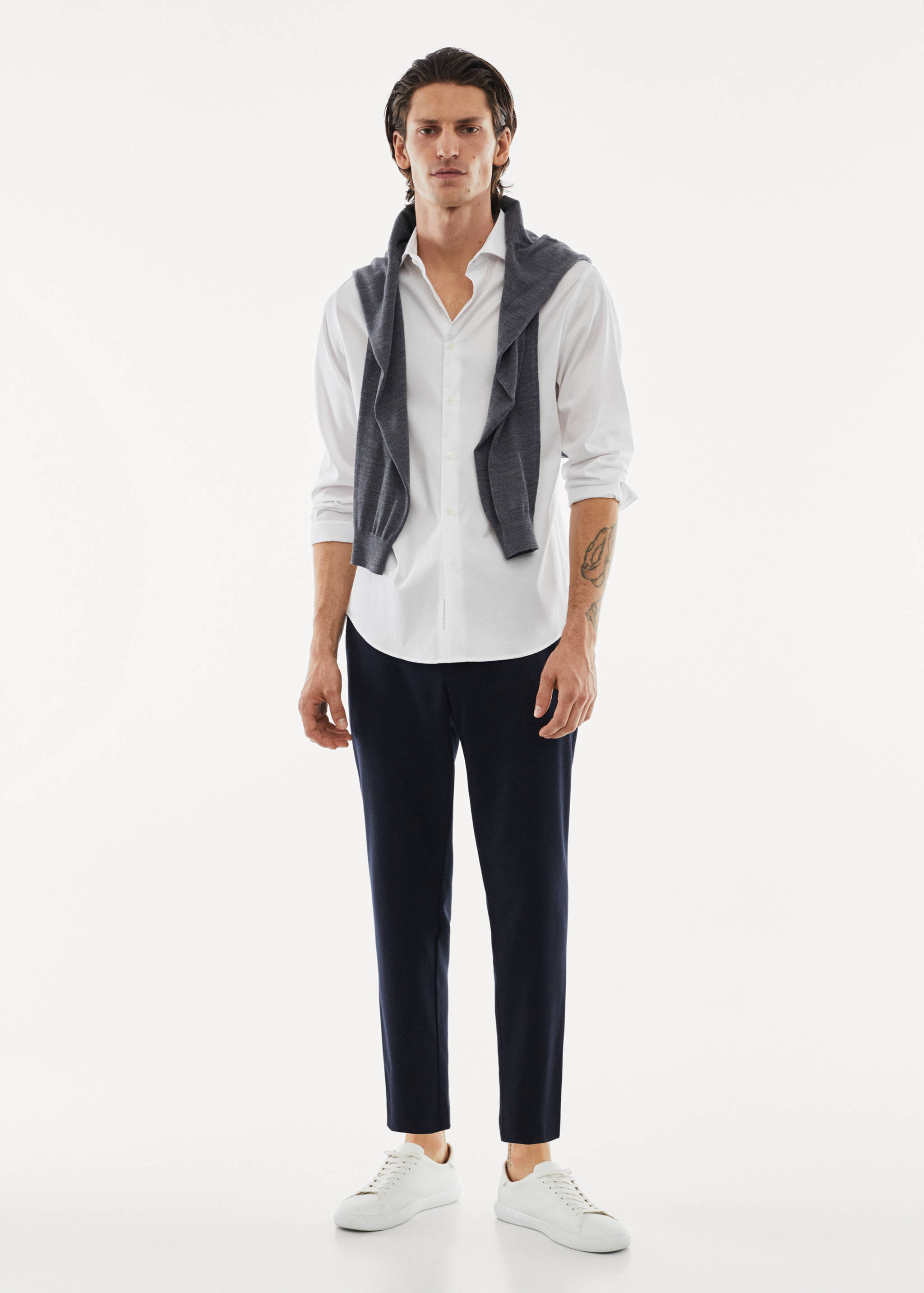 Chemise costume micro-structure stretch - Plan général