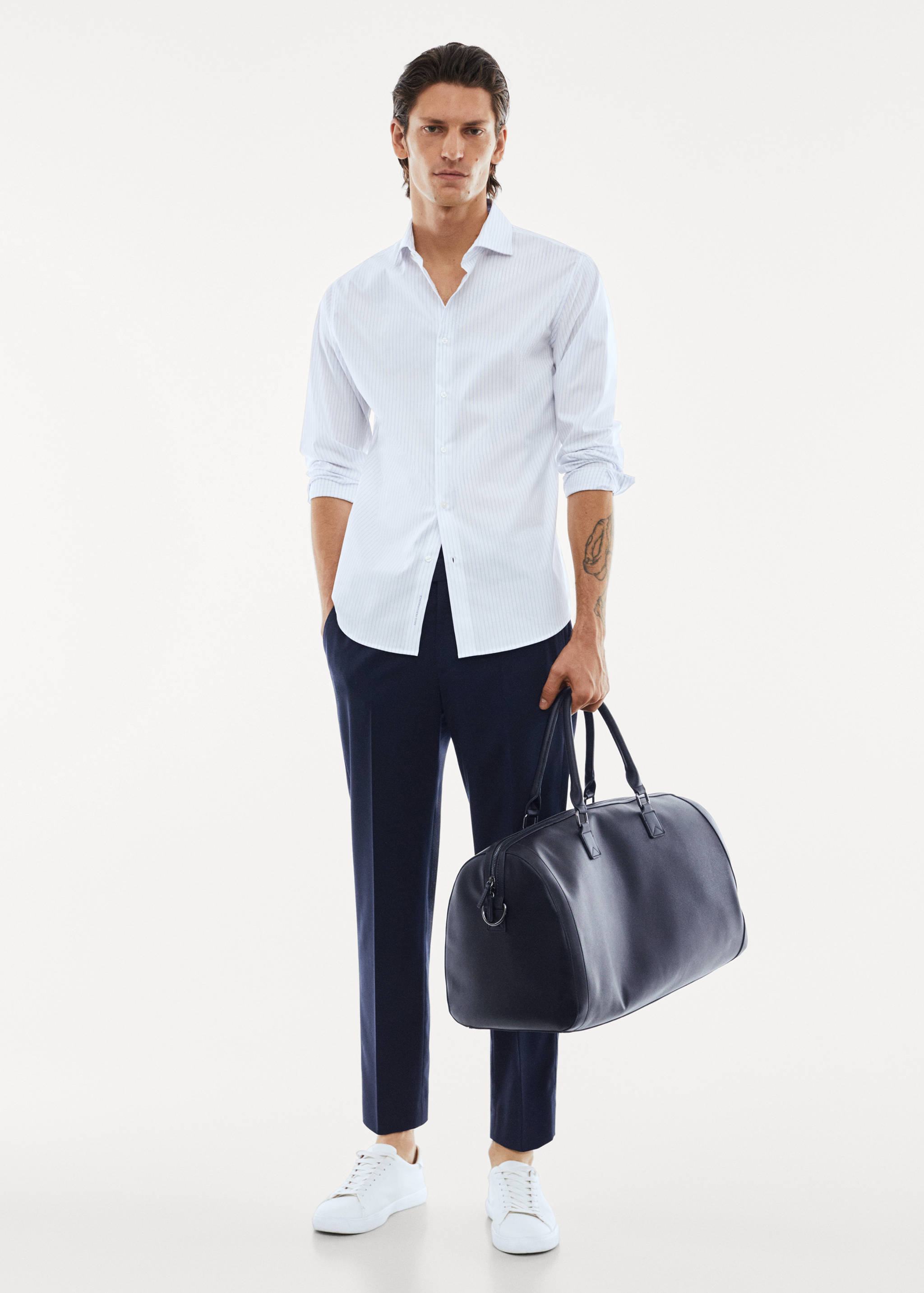 Chemise costume micro-structure stretch - Plan général