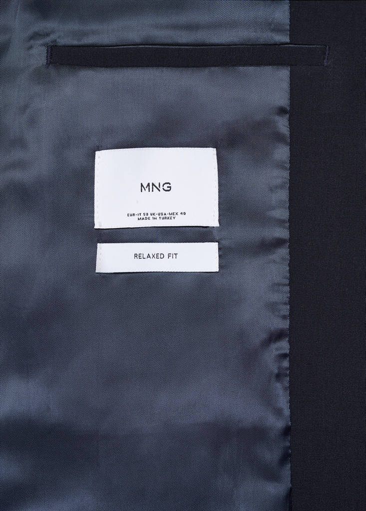 Relaxed-fit wool jacket — Navy