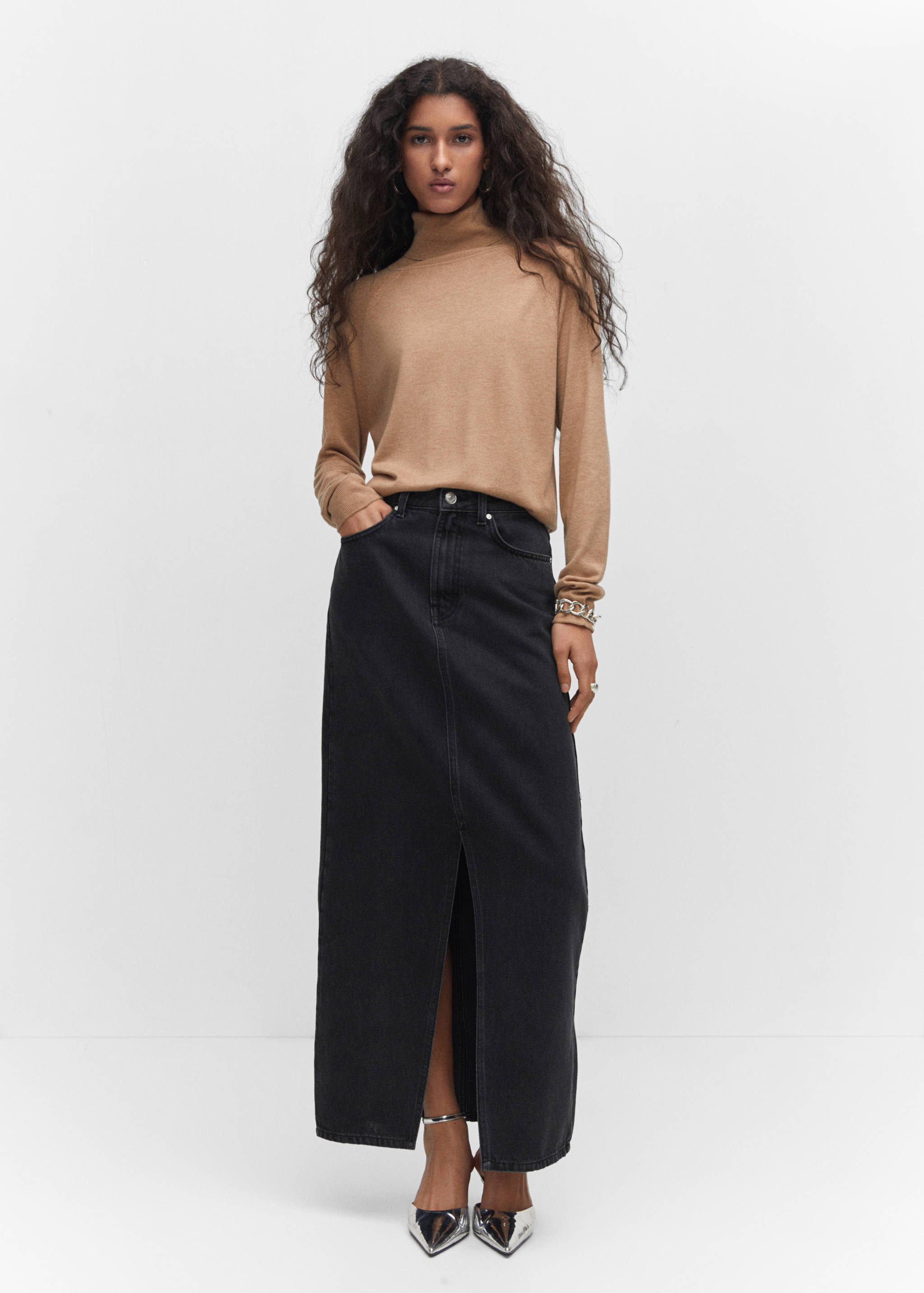 Pull-over maille fine col roulé - Plan général