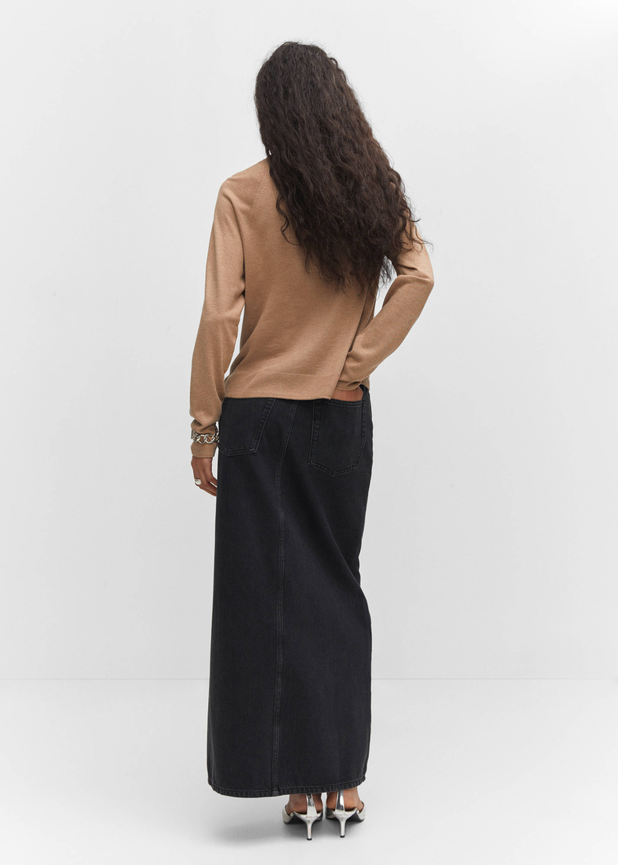 Pull-over maille fine col roulé - Verso de l’article