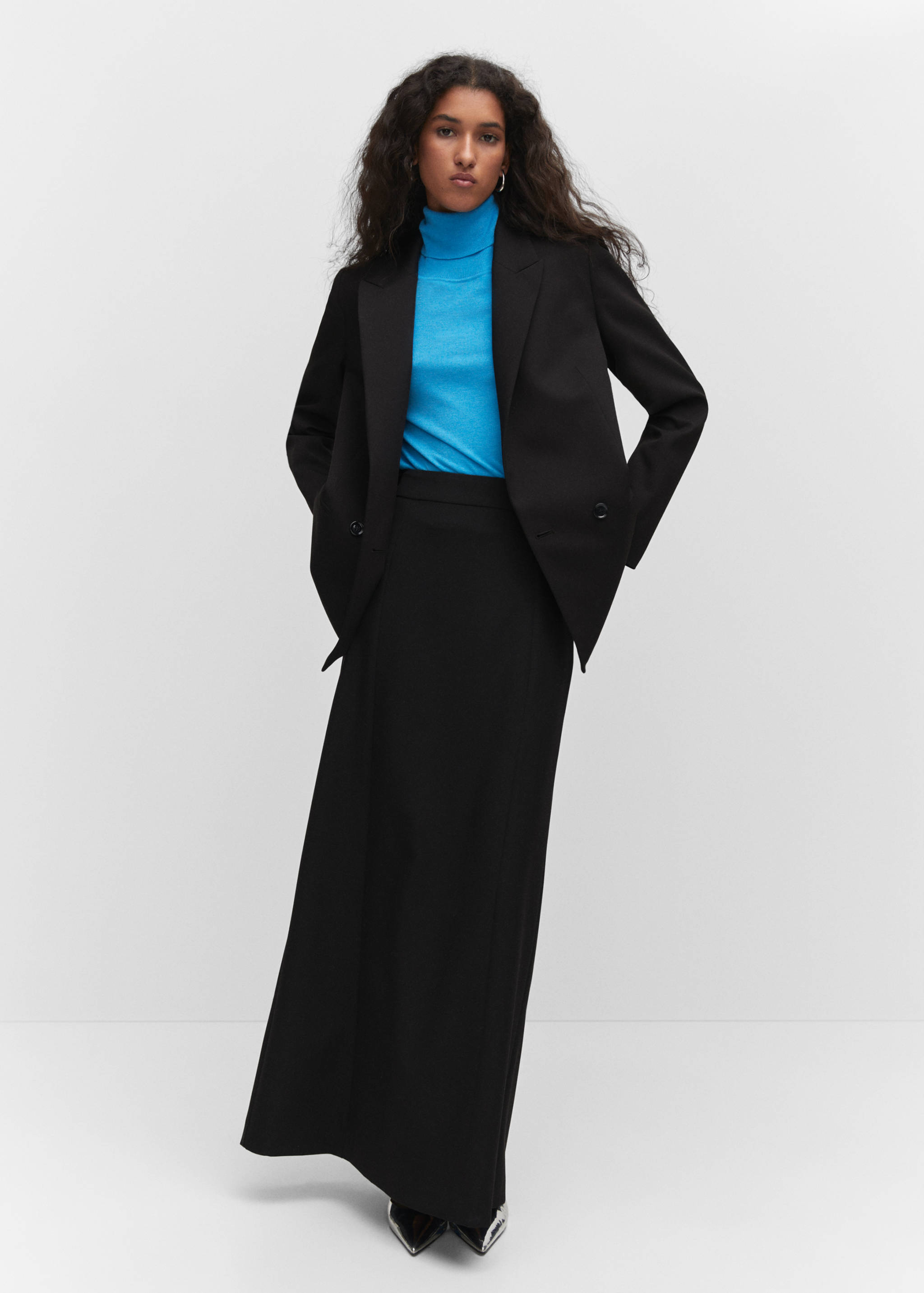 Pull-over maille fine col roulé - Plan général