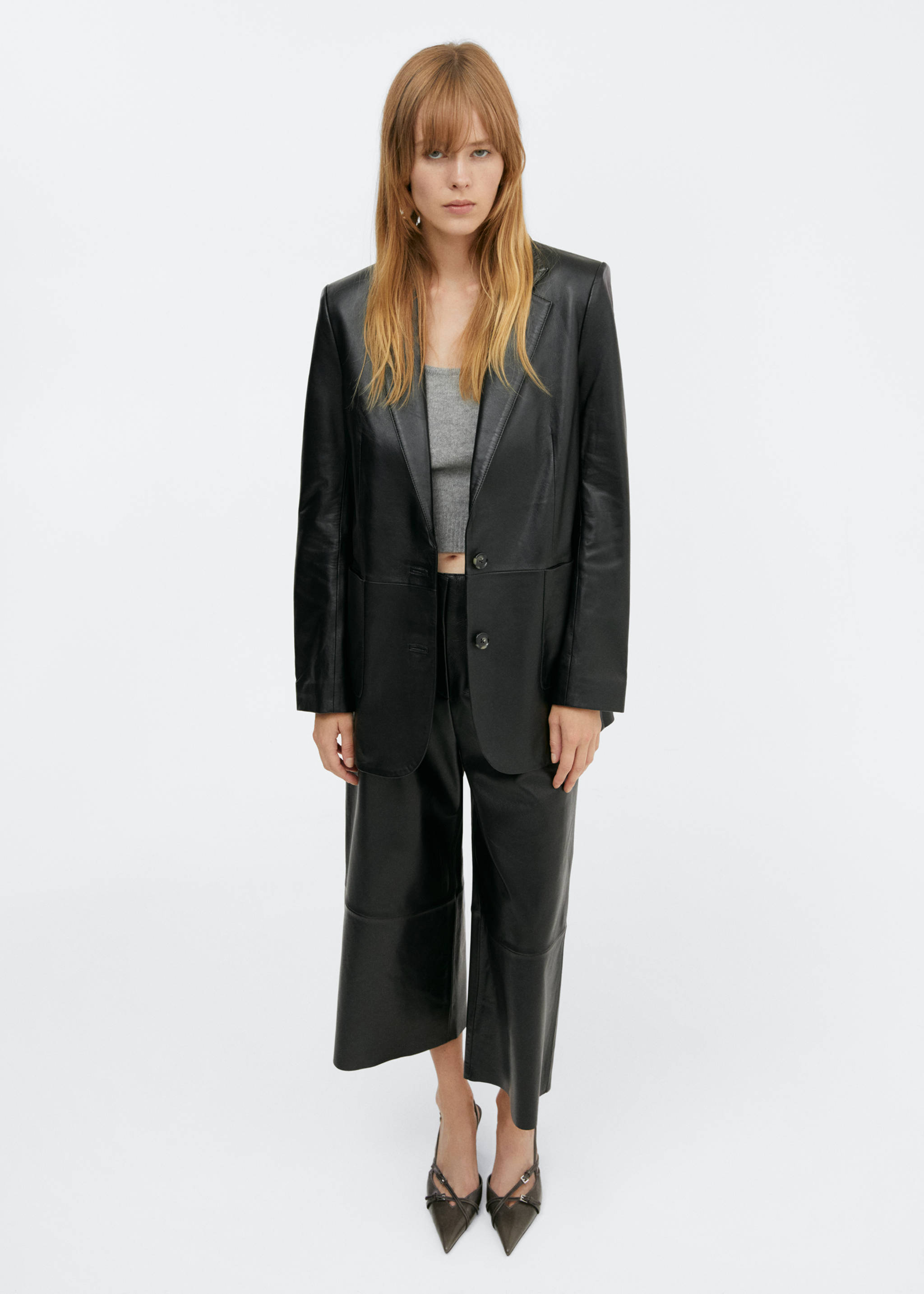 Veste cuir poches - Plan général