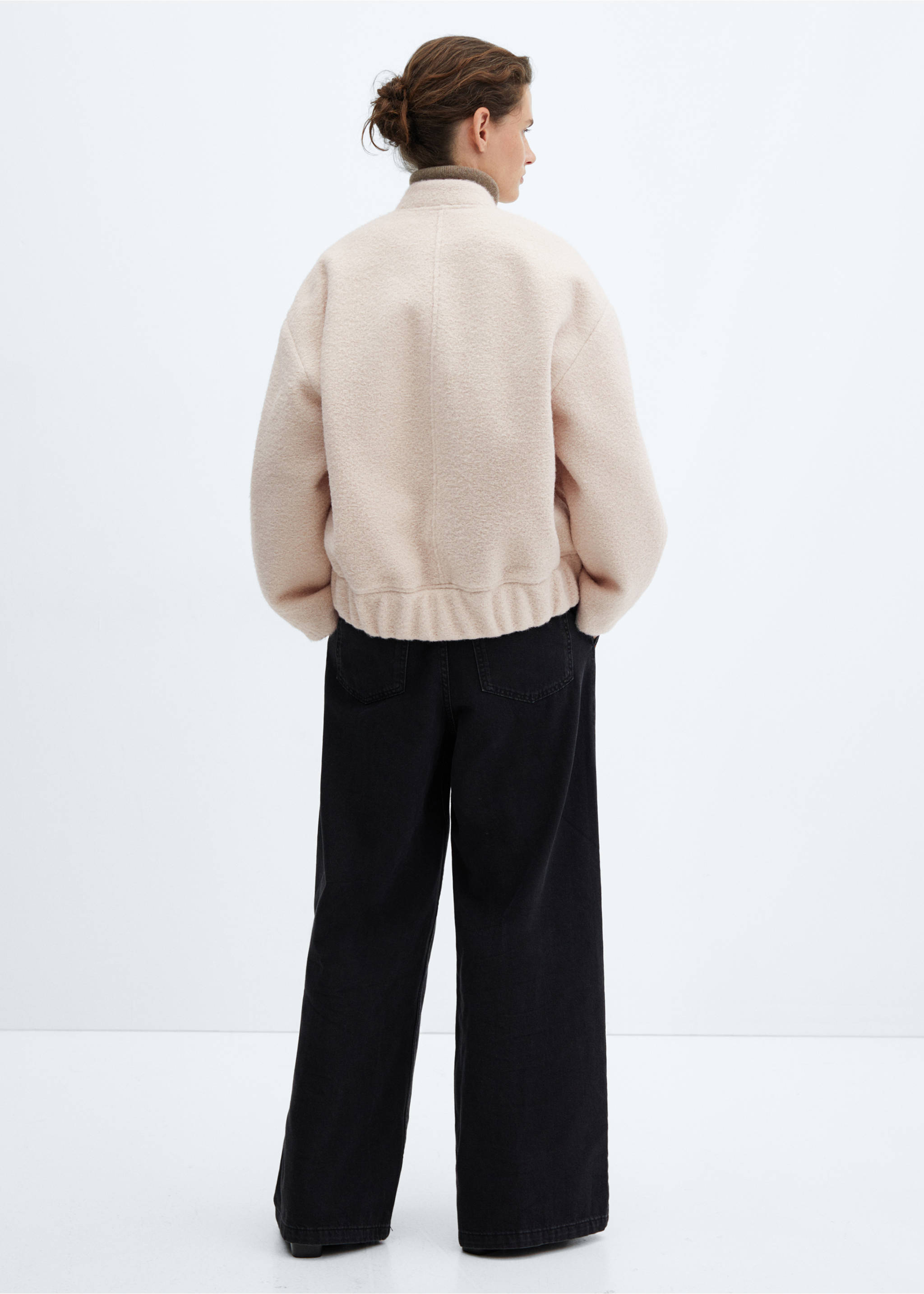 Chaqueta bomber oversize - Reverso del artículo, Crudo. Ref: 57065988-00.