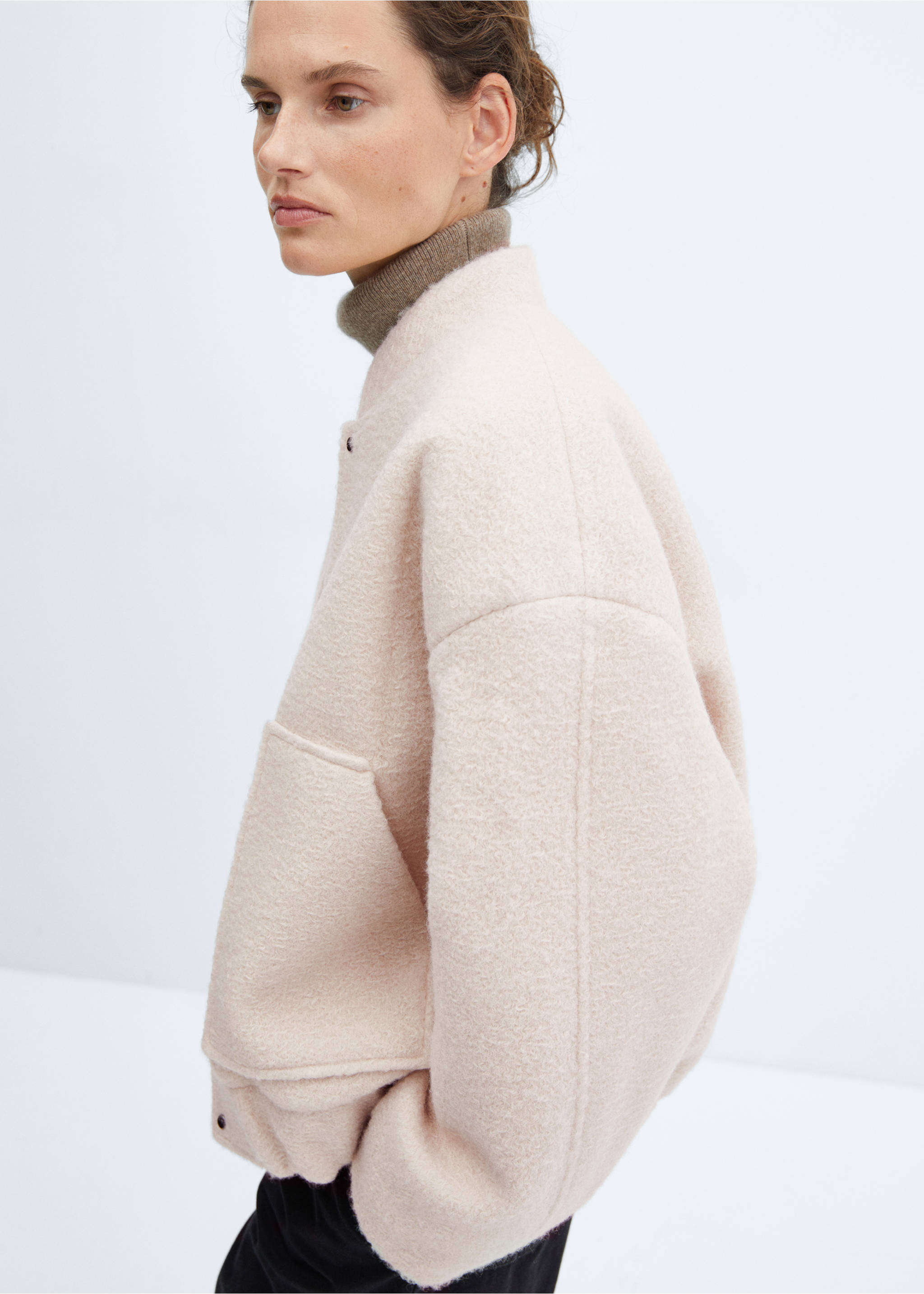 Chaqueta bomber oversize - Detalle del artículo 4, Crudo. Ref: 57065988-00.
