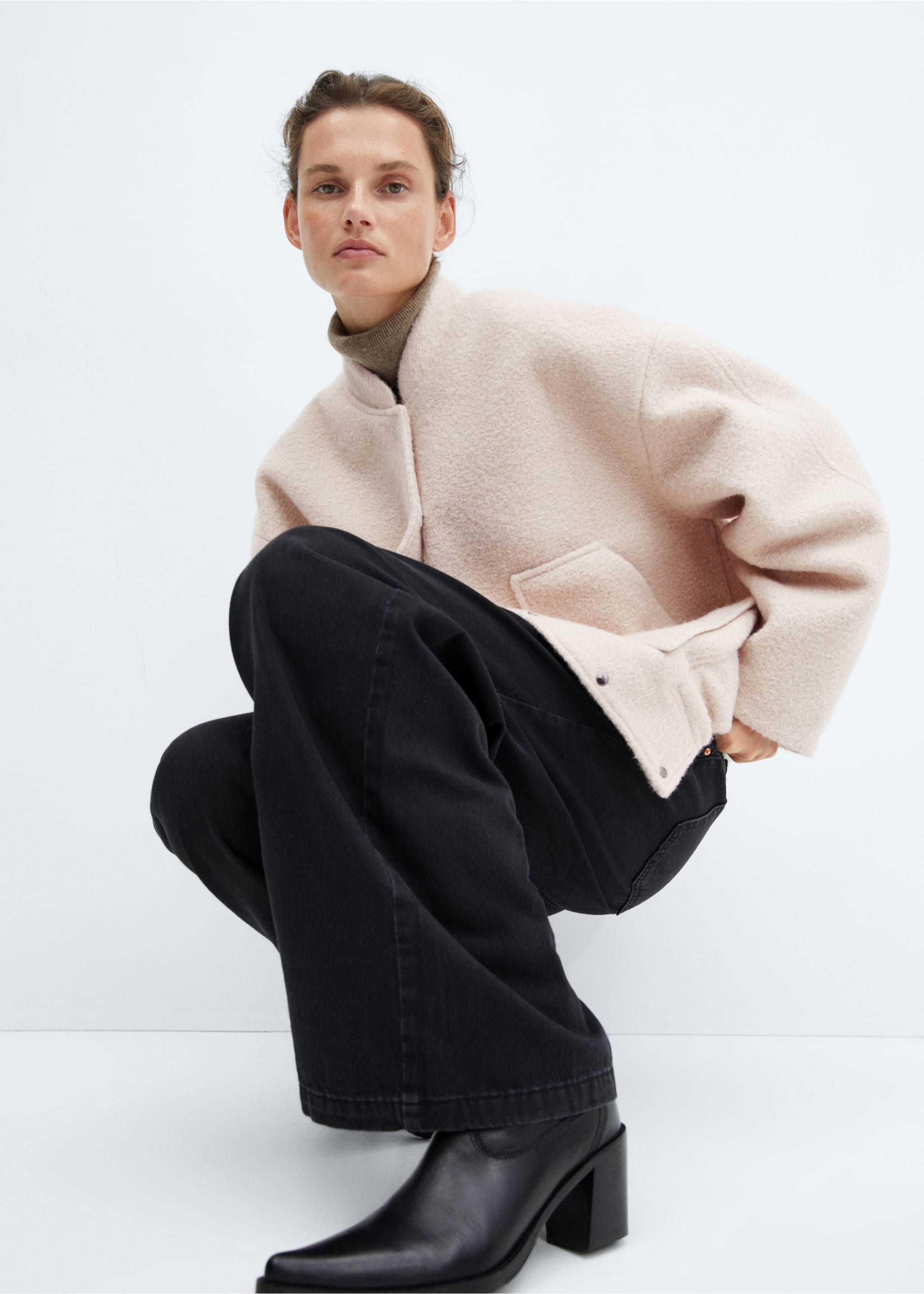 Chaqueta bomber oversize - Detalle del artículo 2, Crudo. Ref: 57065988-00.