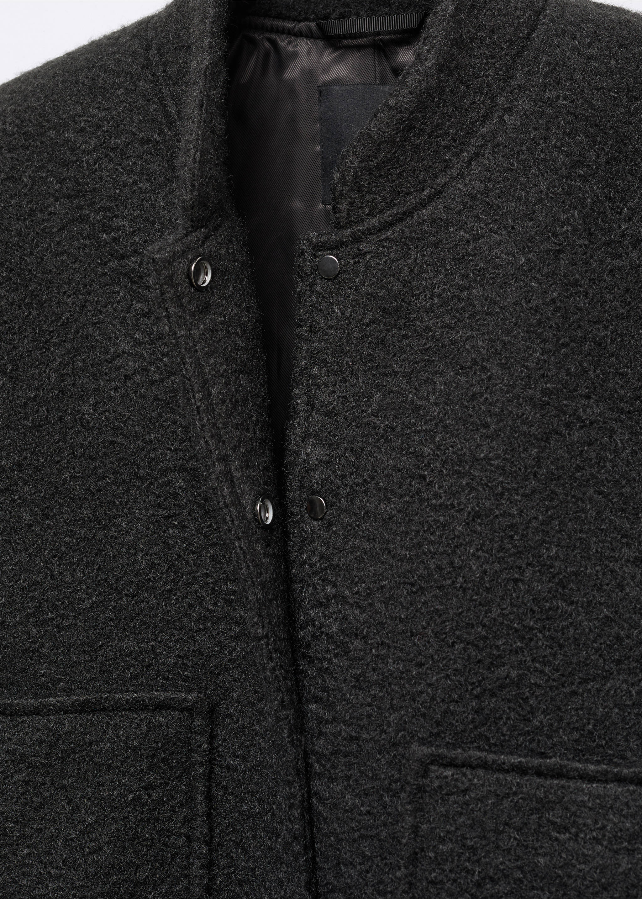 Oversized bomber jacket - Details of the article 8, Grey. Ref: 57065988-00.