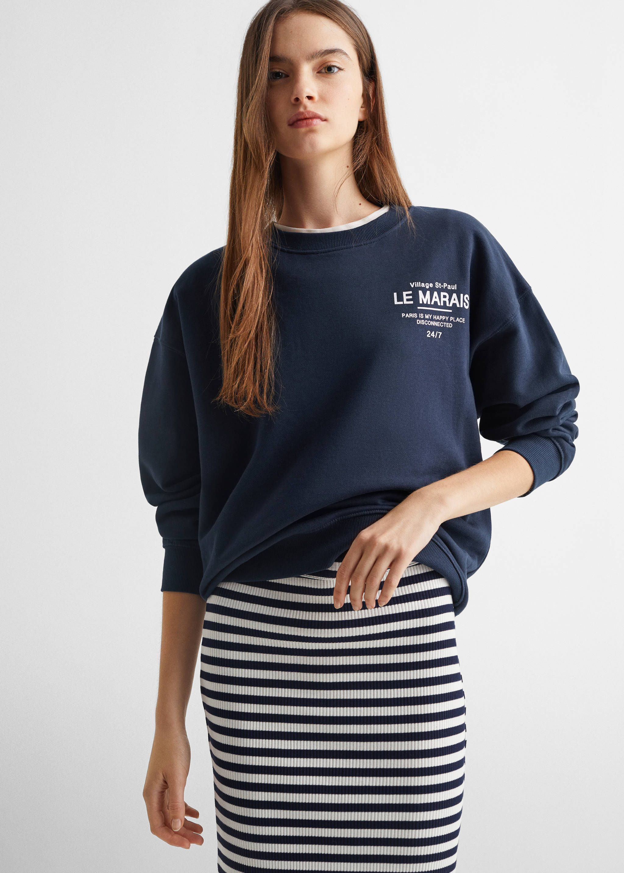 Long striped skirt - Medium plane