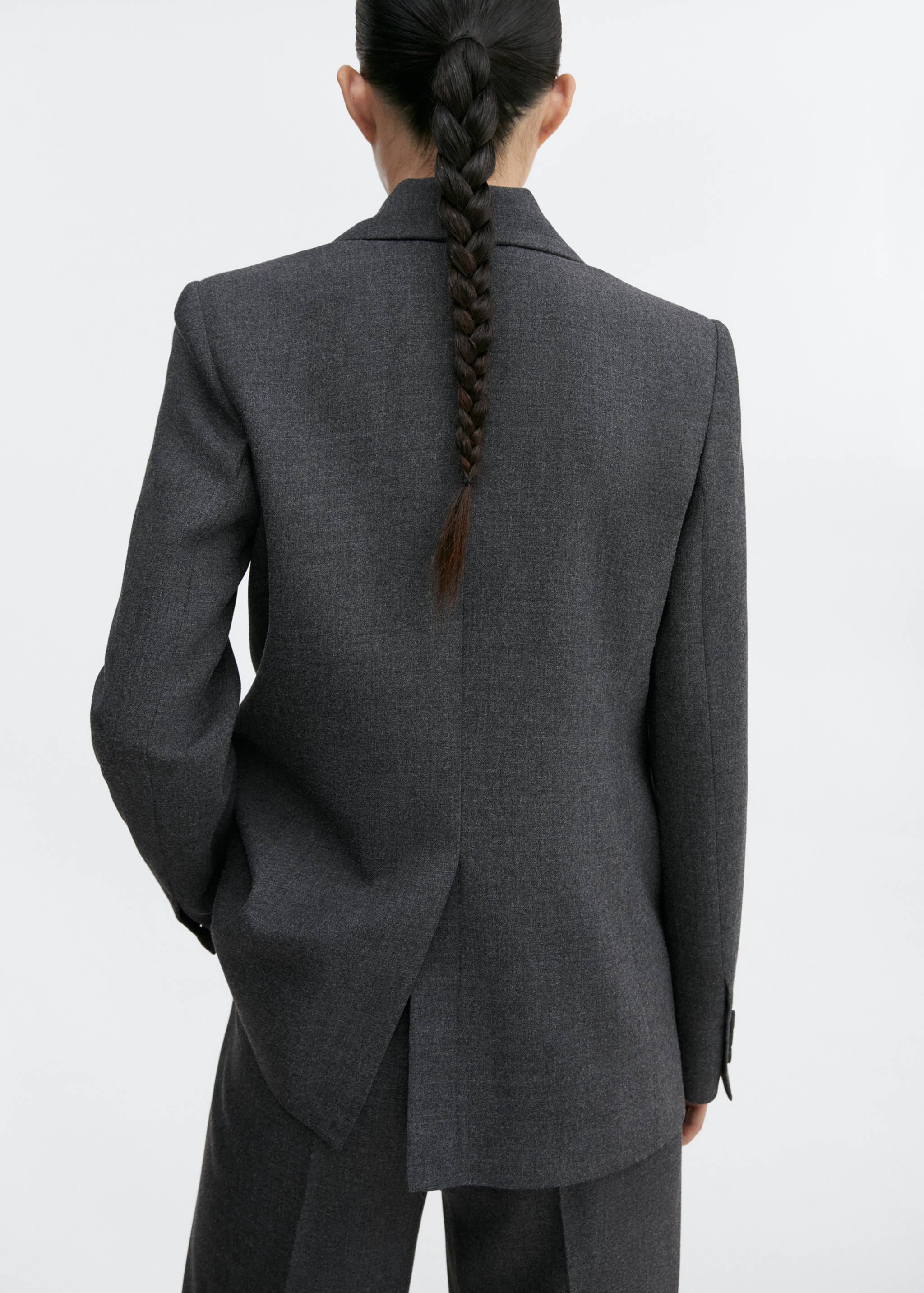 Структурированный костюмный пиджак - Обратная сторона изделия