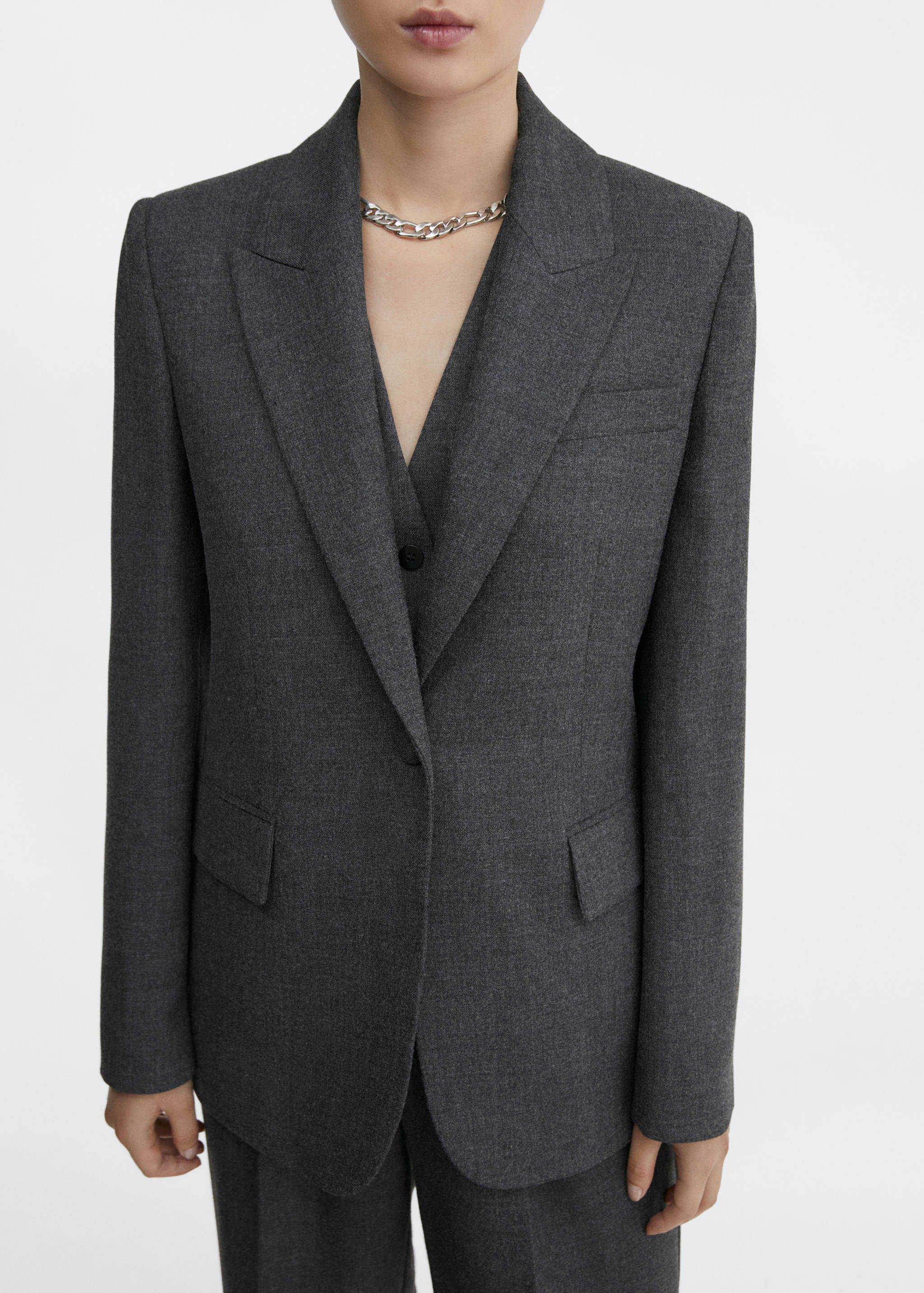 Структурированный костюмный пиджак - Деталь изделия 6