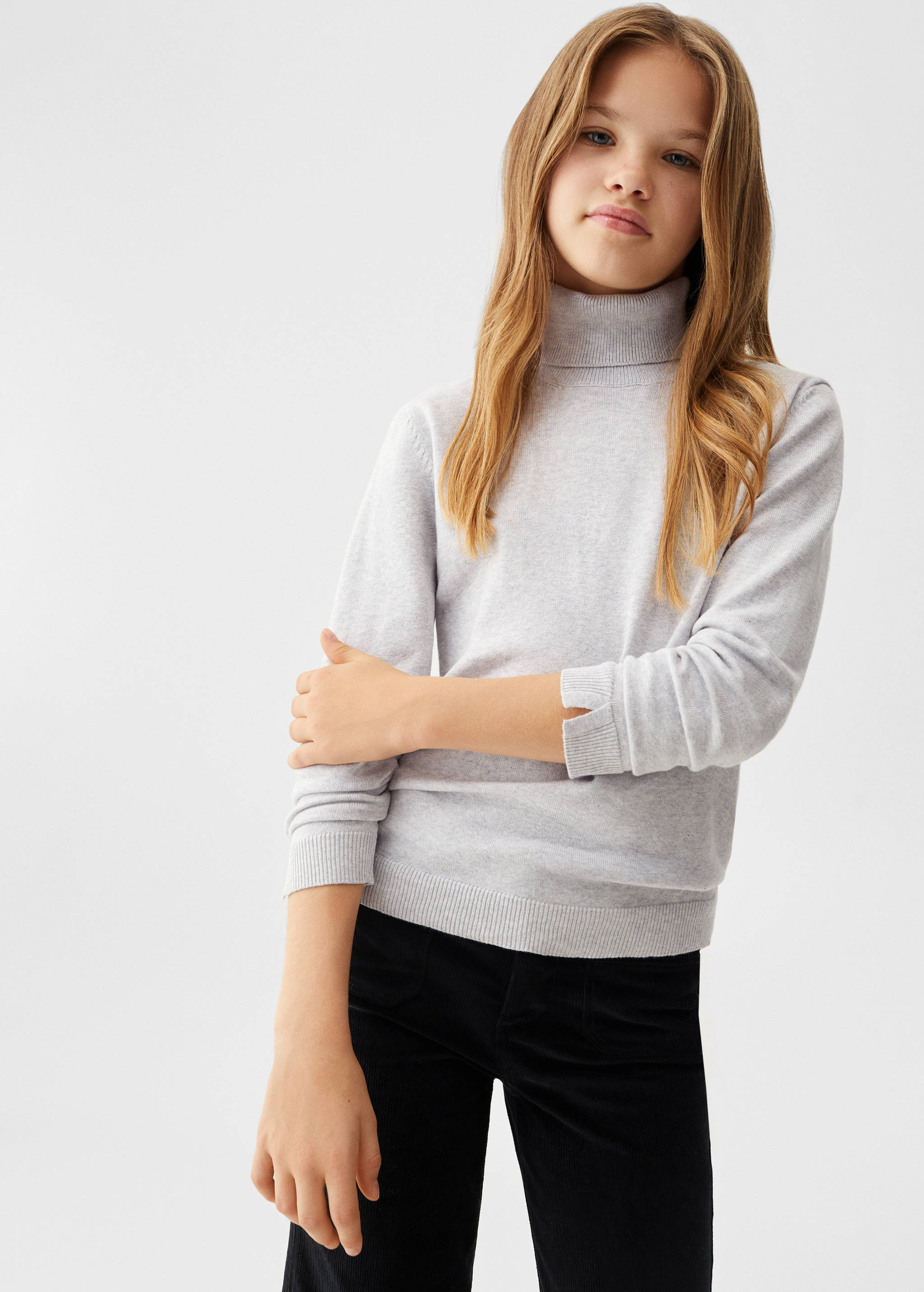 Cable-knit turtleneck sweater - Medium plane