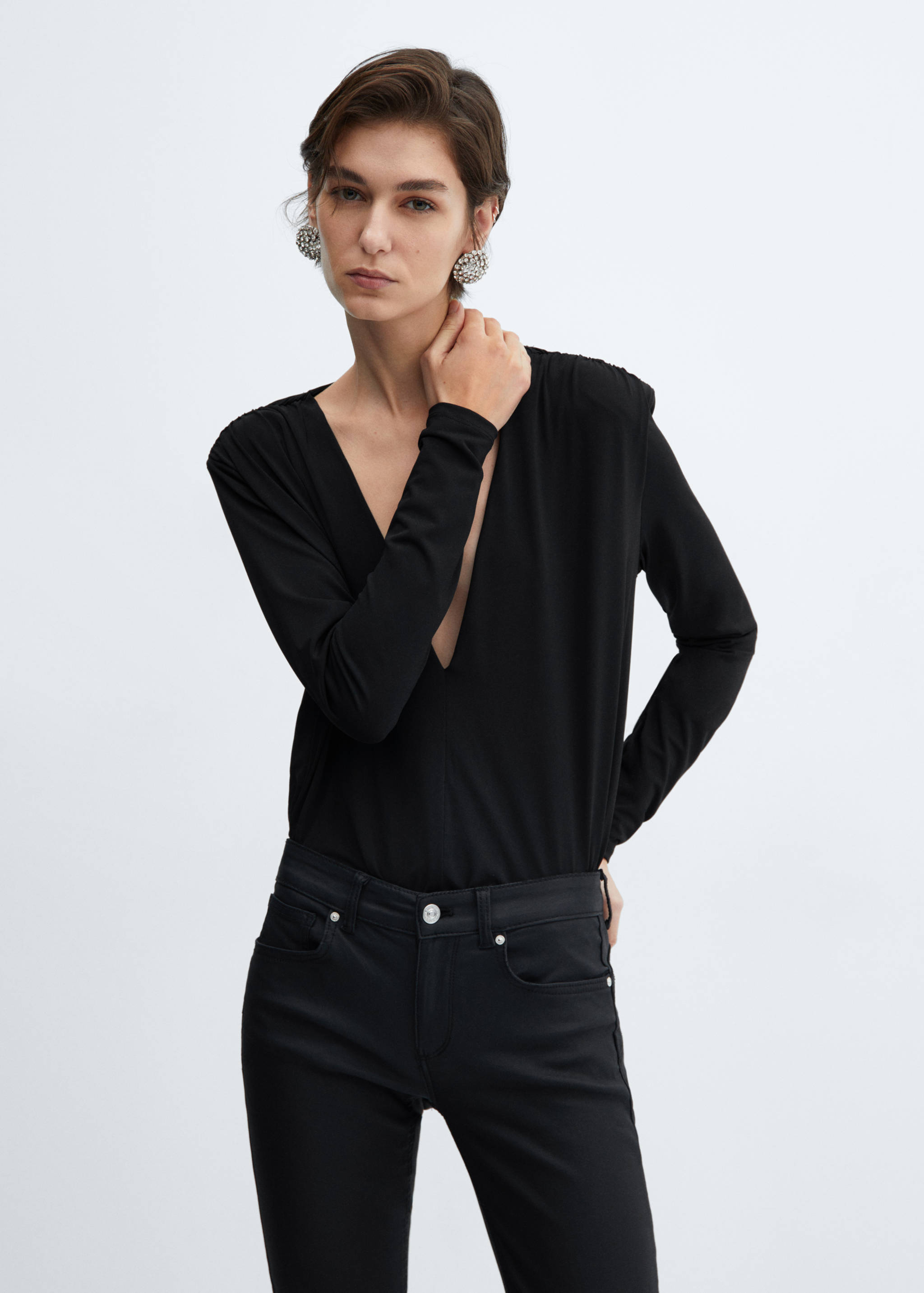 Jeans skinny push-up encerados - Detalle del artículo 1