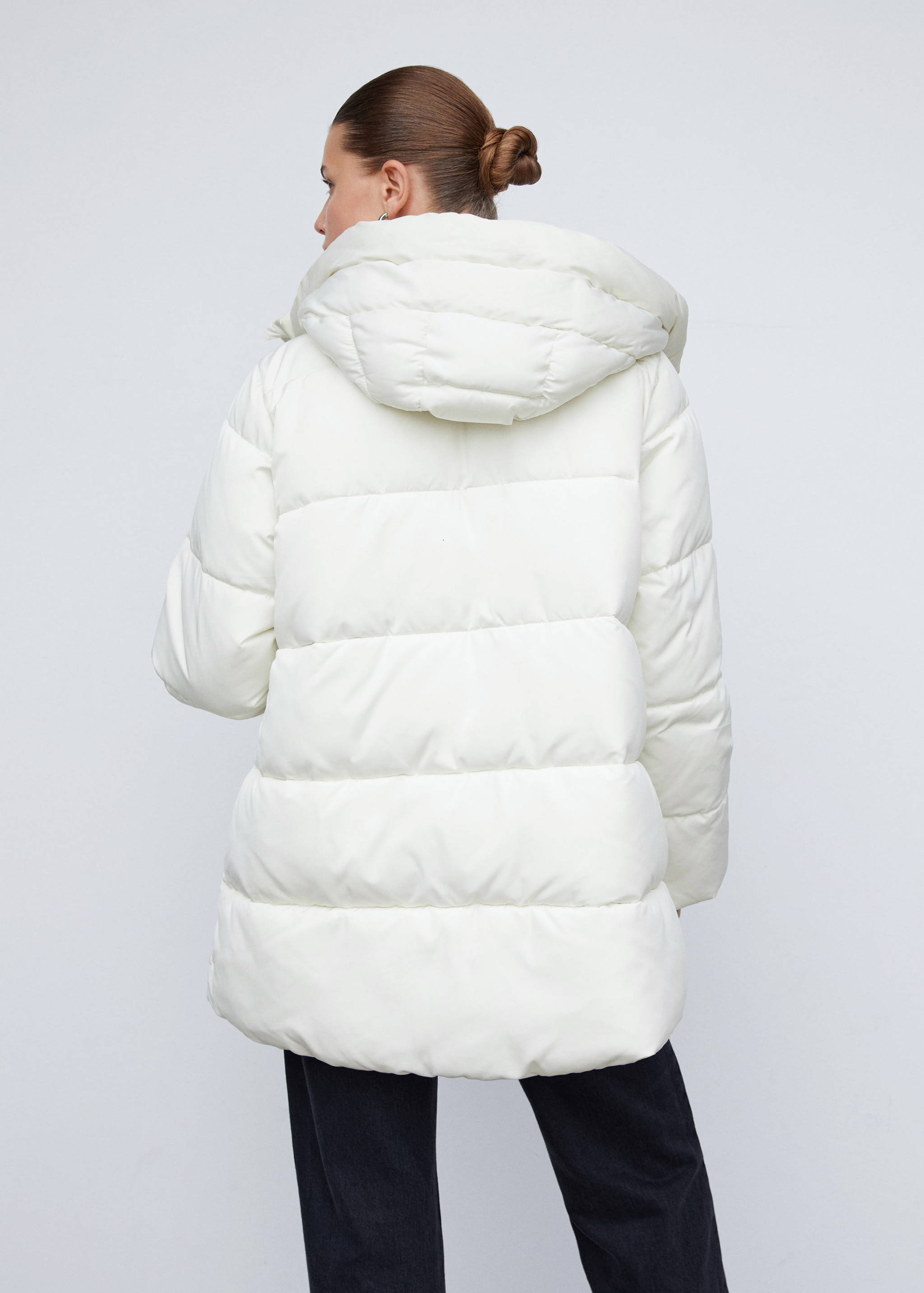 Hood puffer coat - Reverse of the article