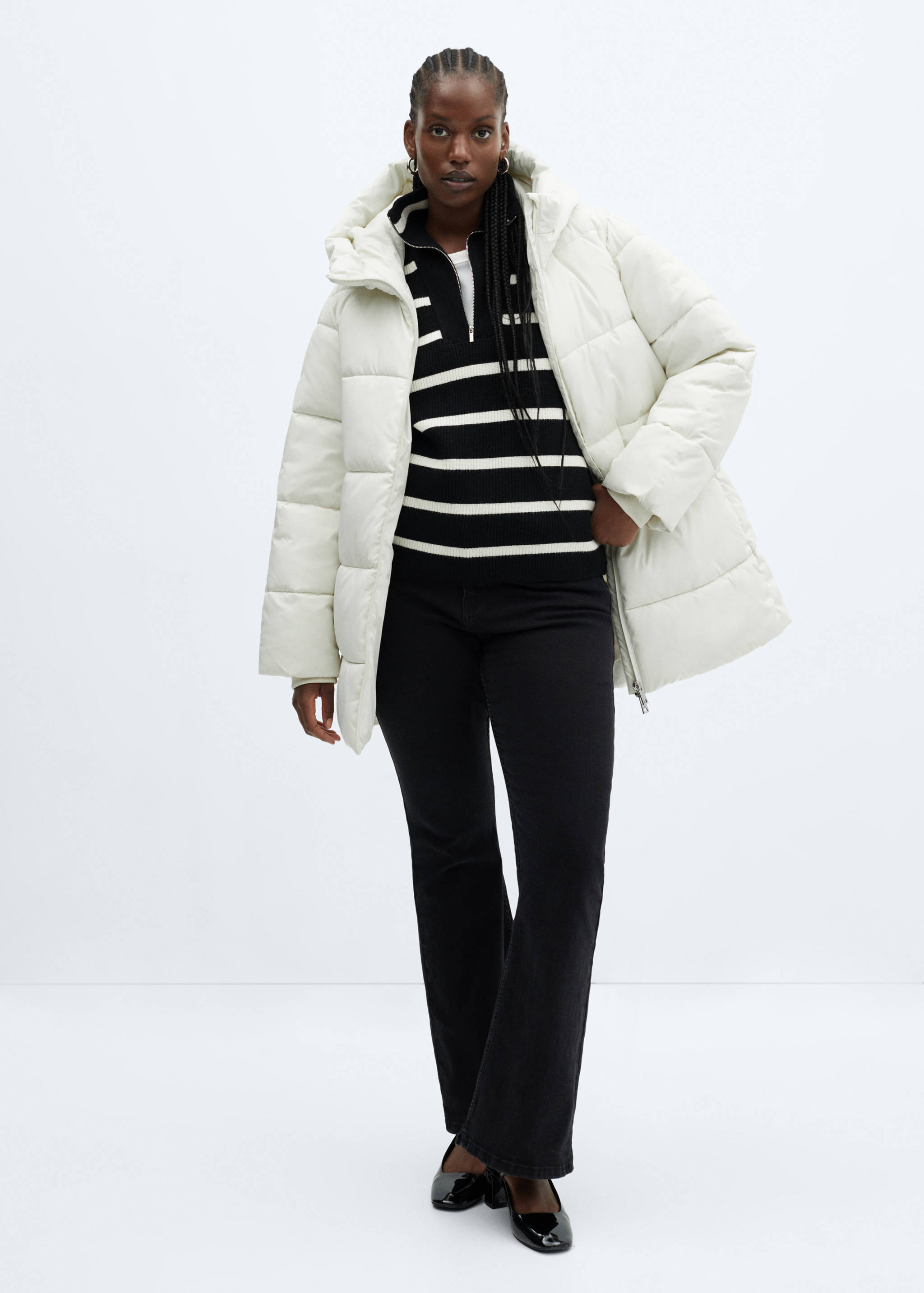 Hood puffer coat - Details of the article 3