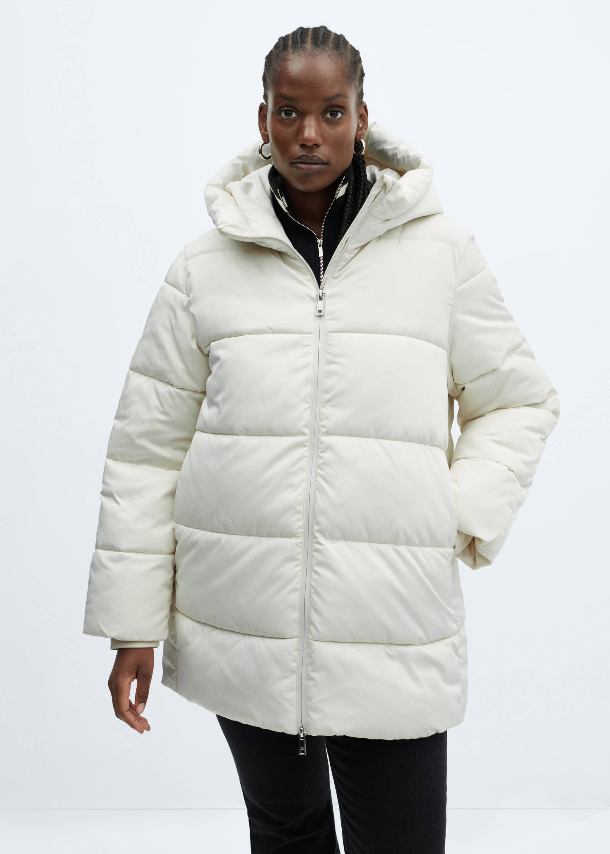 Hood puffer coat - Details of the article 5