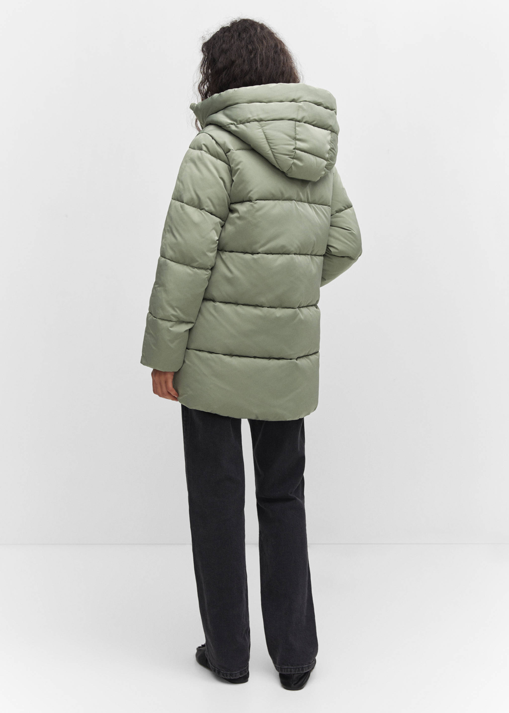 Hood puffer coat - Reverse of the article