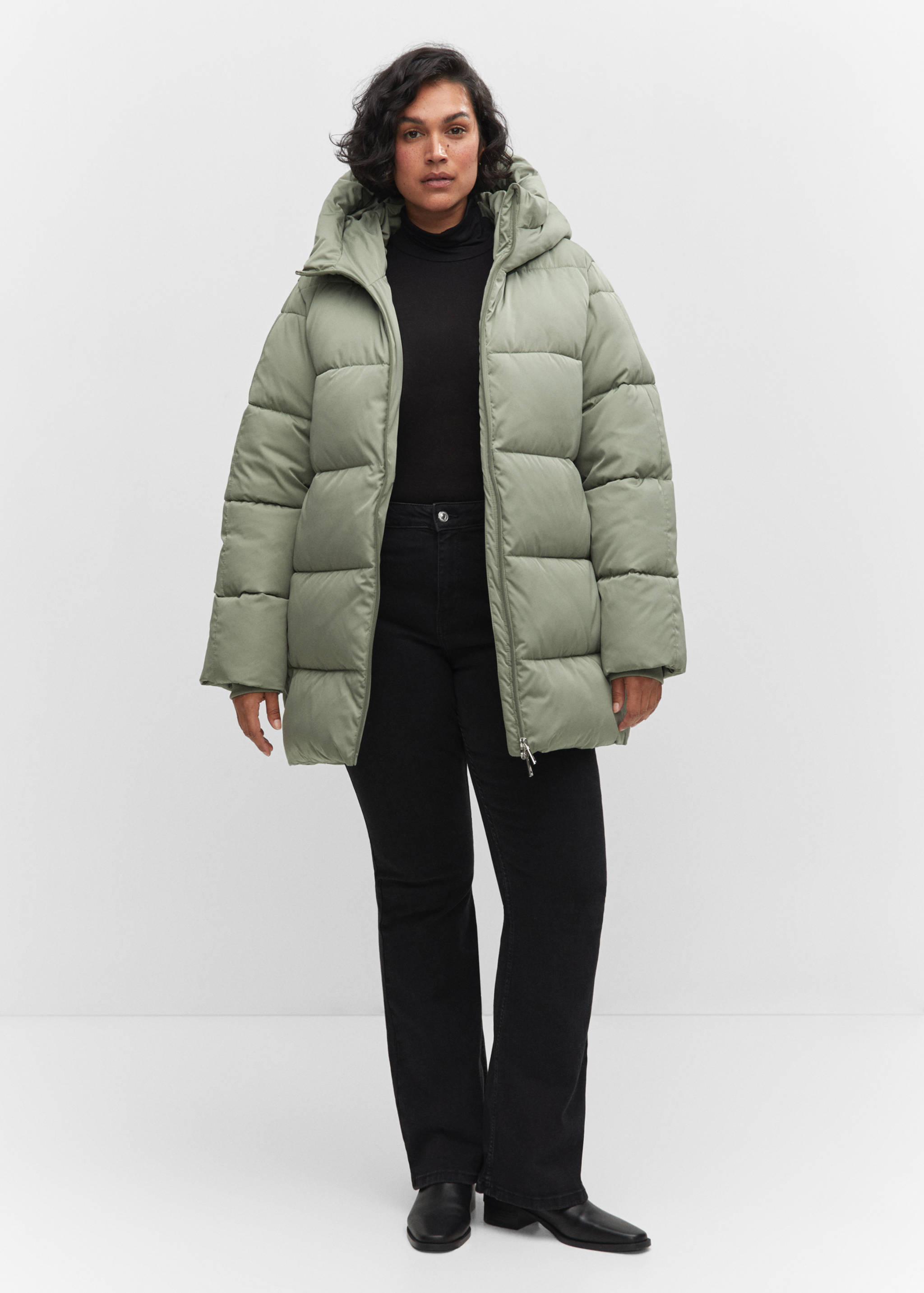 Hood puffer coat - Details of the article 3