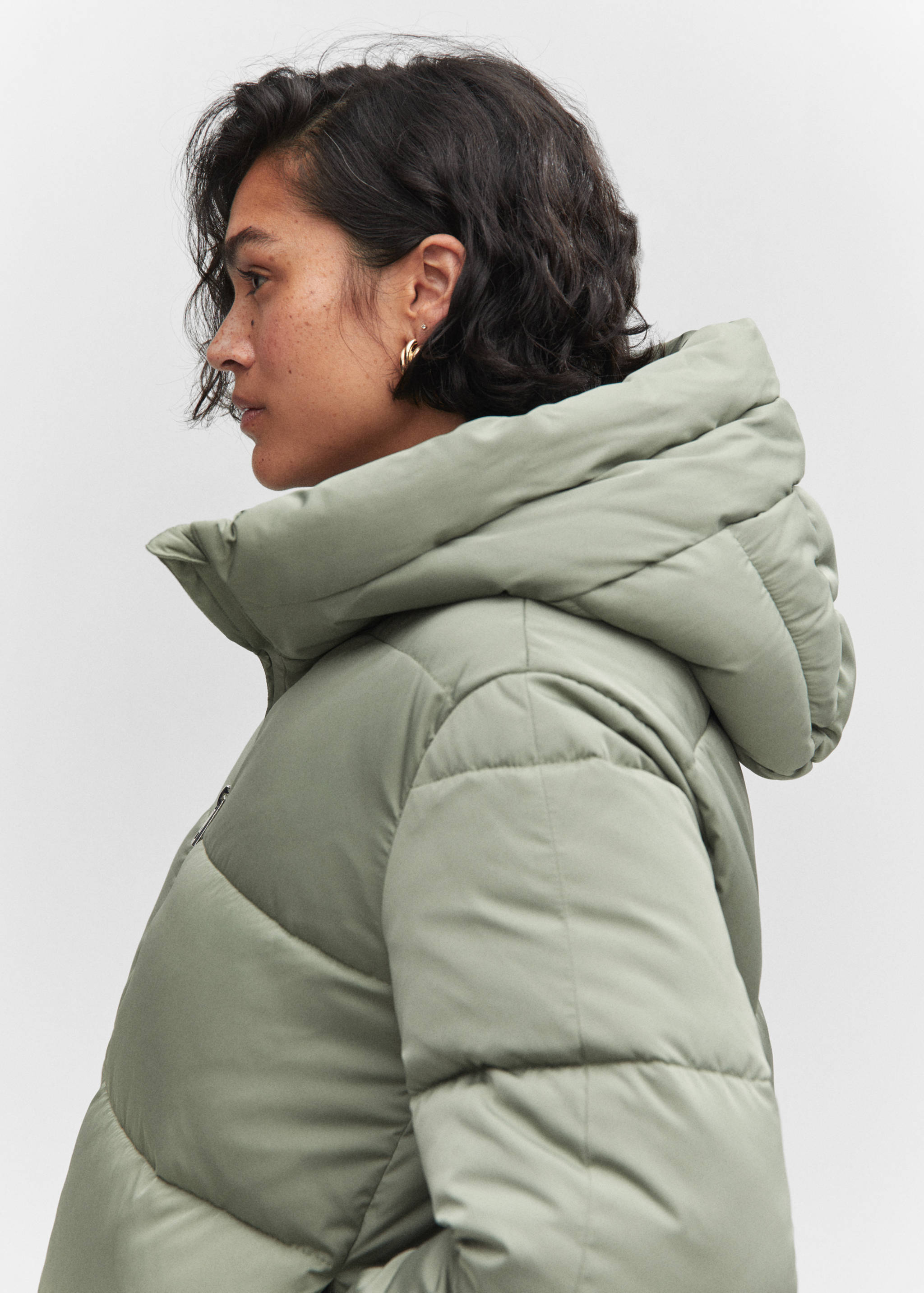 Hood puffer coat - Details of the article 4