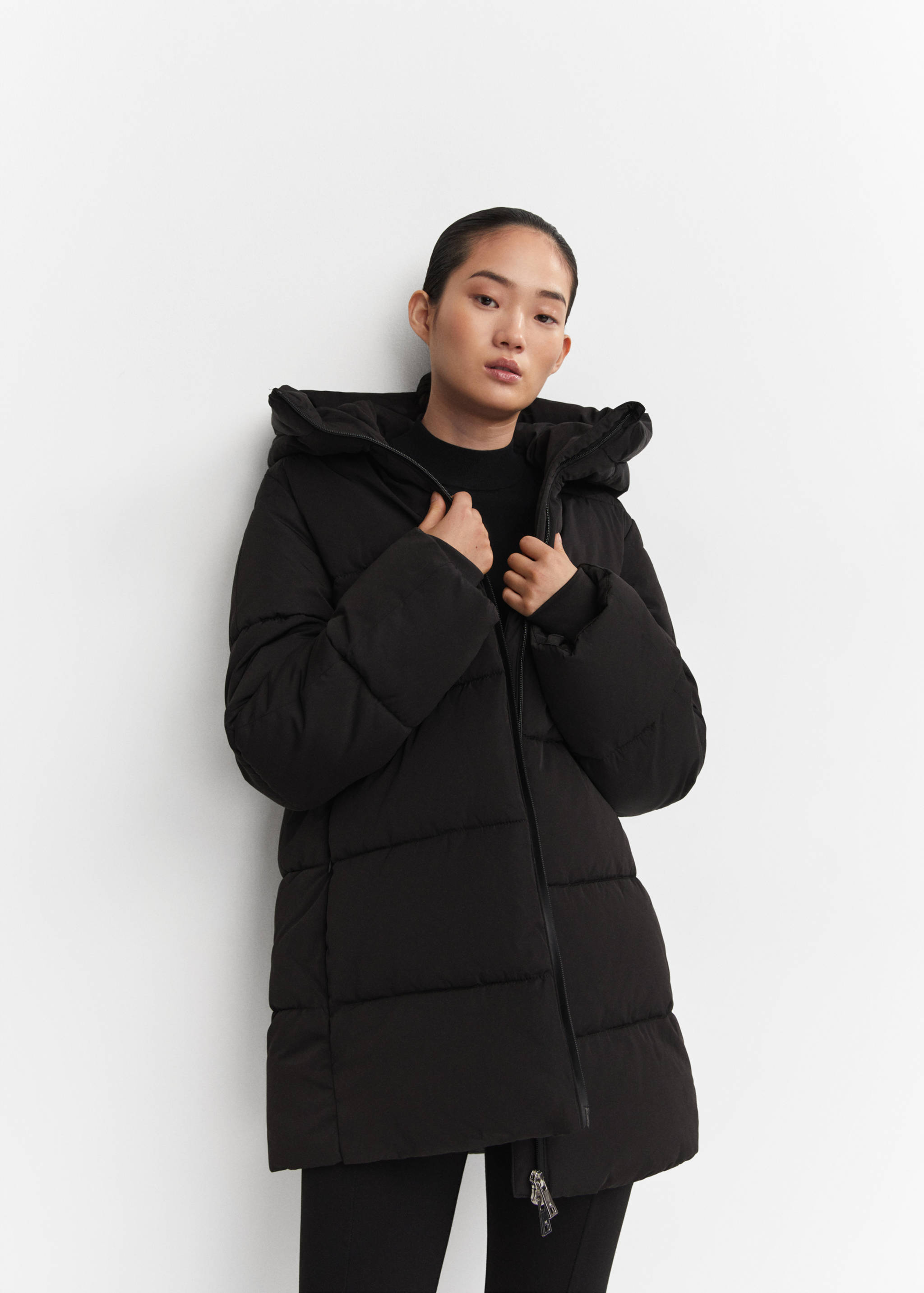 Hood puffer coat - Details of the article 2