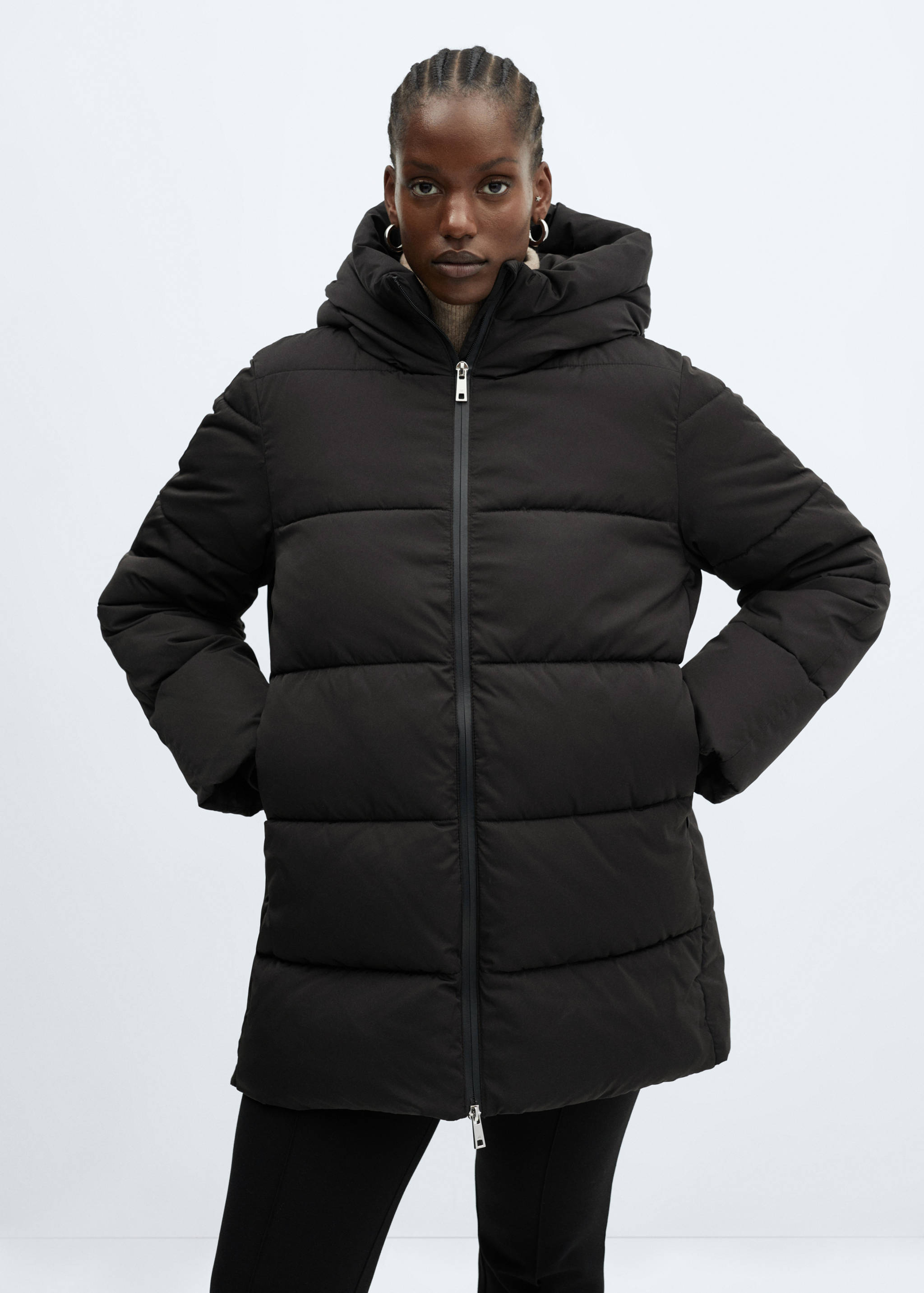 Hood puffer coat - Details of the article 5