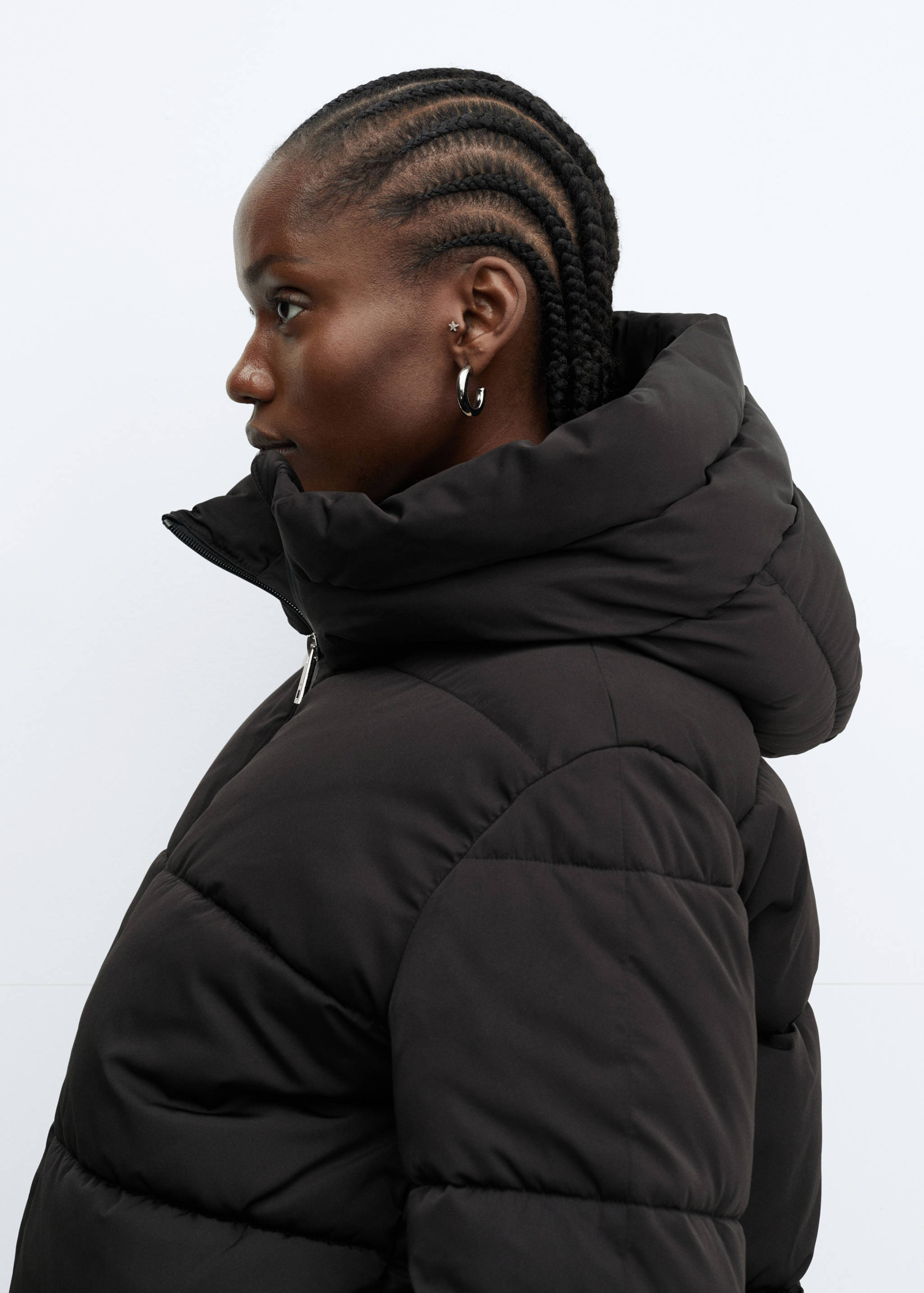 Hood puffer coat - Details of the article 4